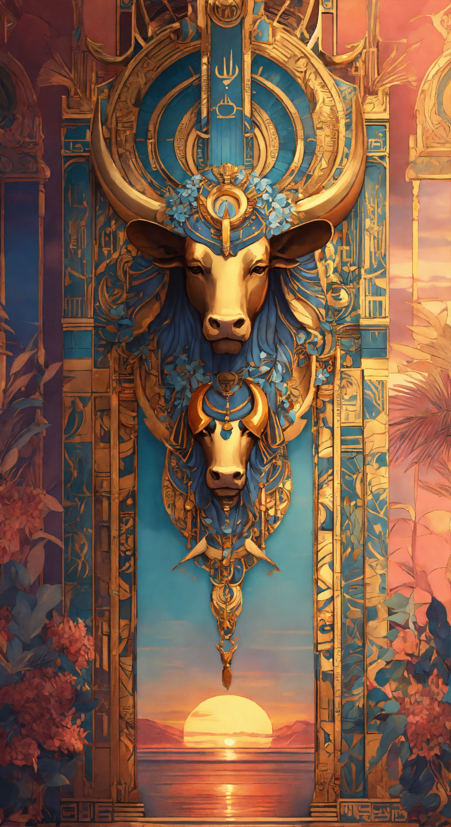 Lexica - 4k, art nouveau style, bright sunset colours, very detailed ...