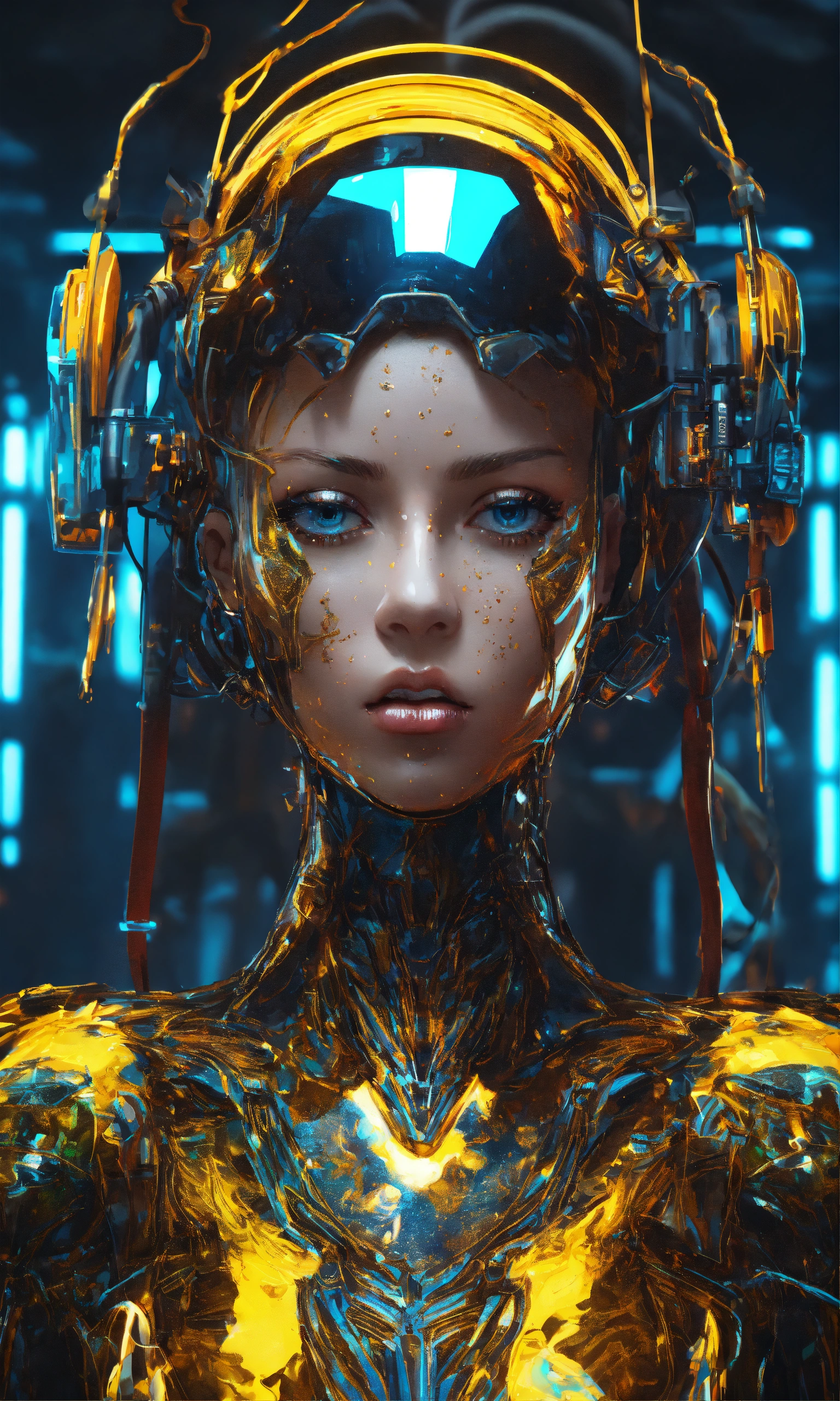 Lexica - Realtime photo in hd of a Futuristic cyber queen with real ...