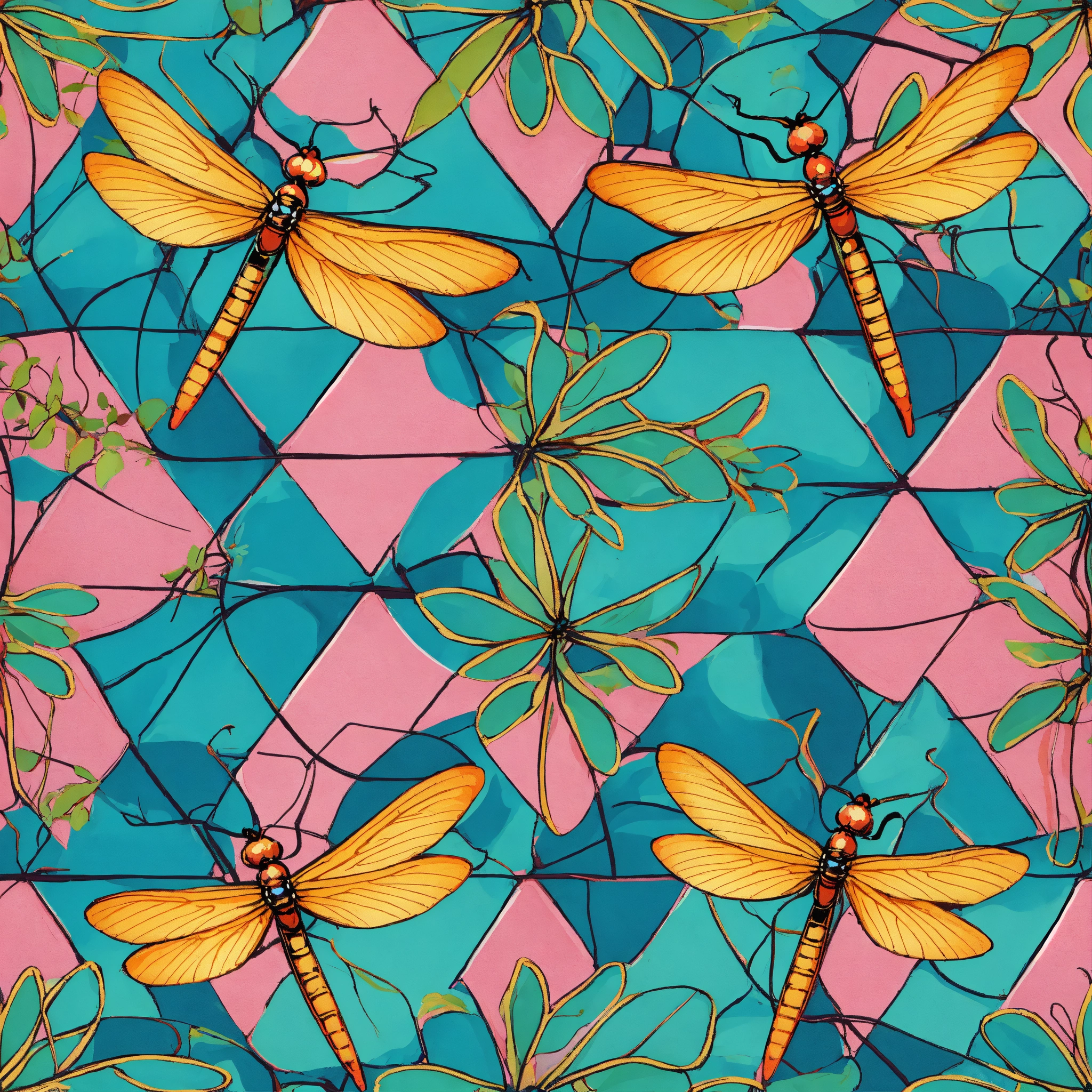 Lexica - Imagine a seamless pattern with many small dragonflies on a ...