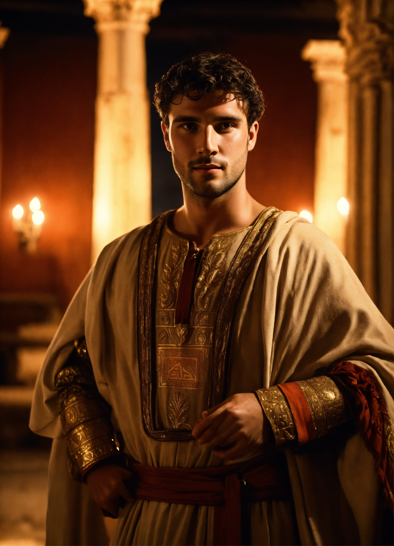 Lexica - A young rich noble athletic roman man wearing roman clothes ...