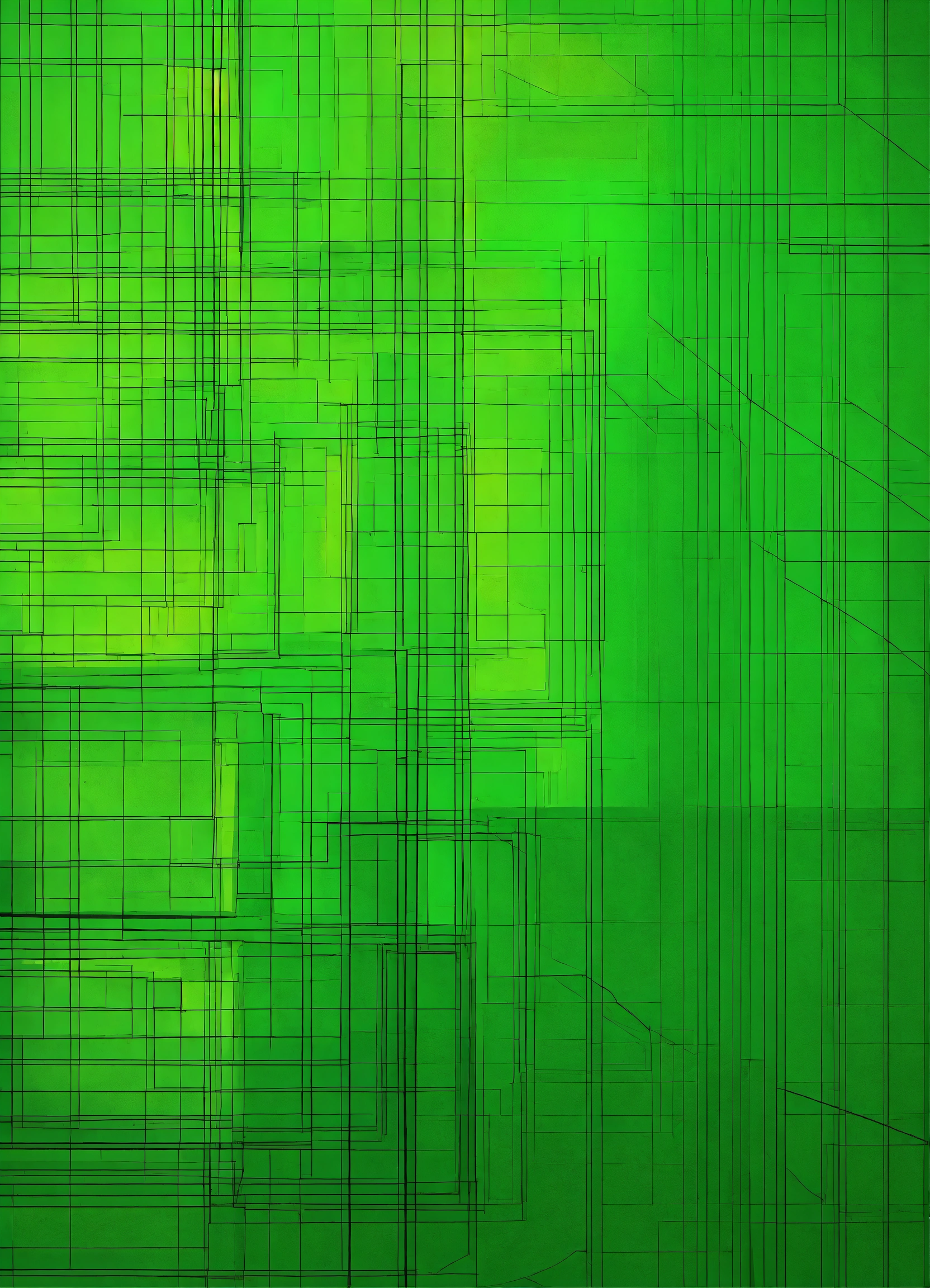 Lexica - Green mathmatical abstract art