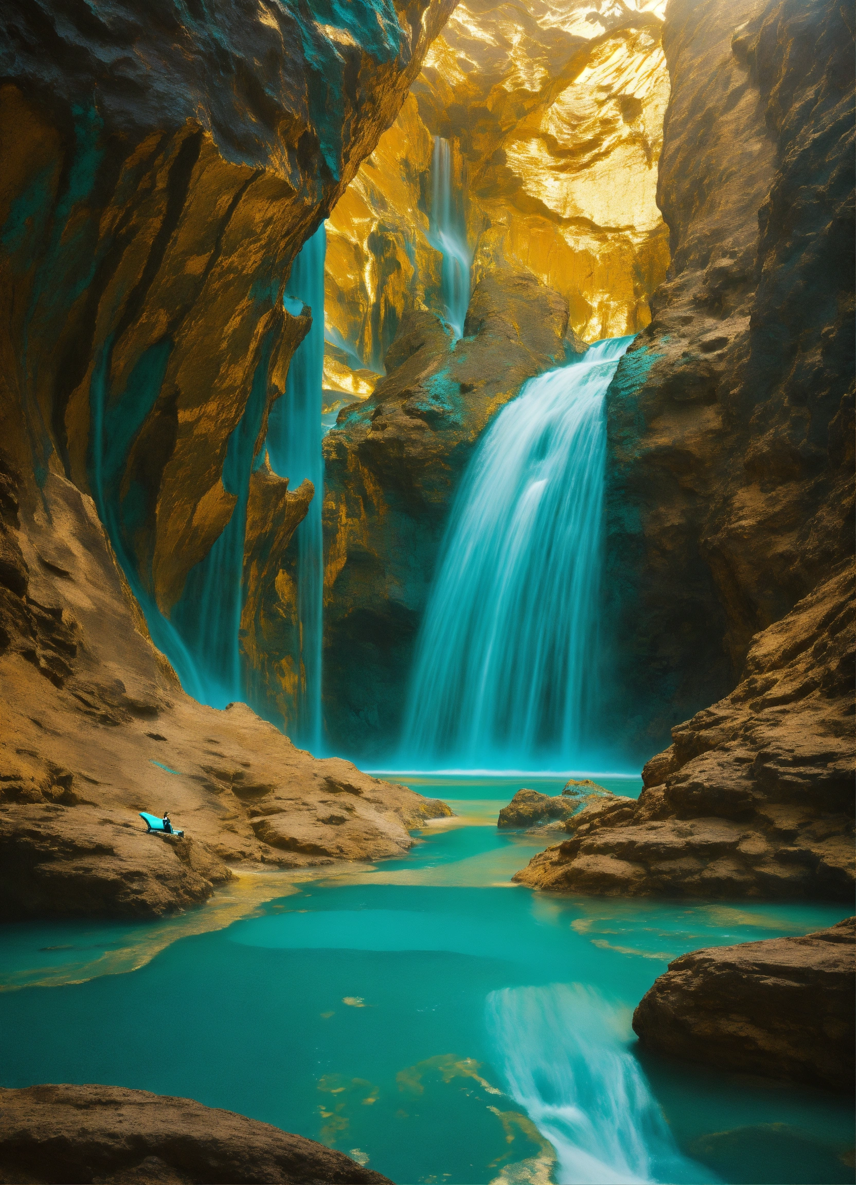 Lexica - Liquid, surreal, turquoise, metallic, gold, ocean, alien ...