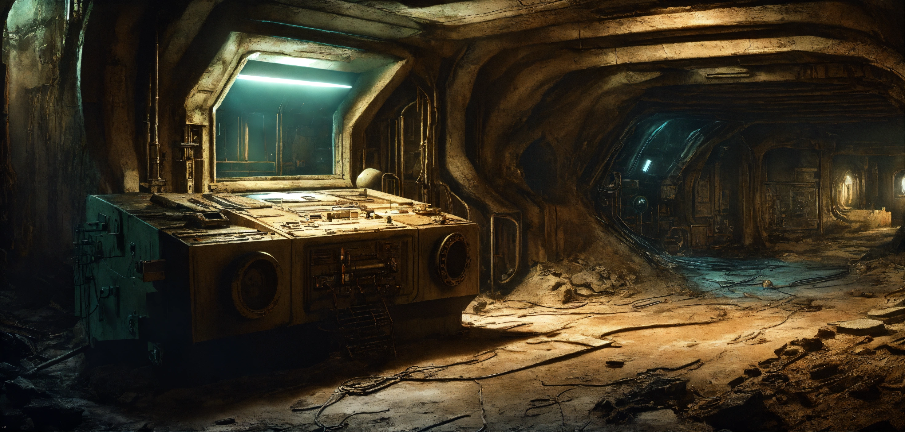 Lexica - Abandoned underground bunker in 3000, centred, high quality ...