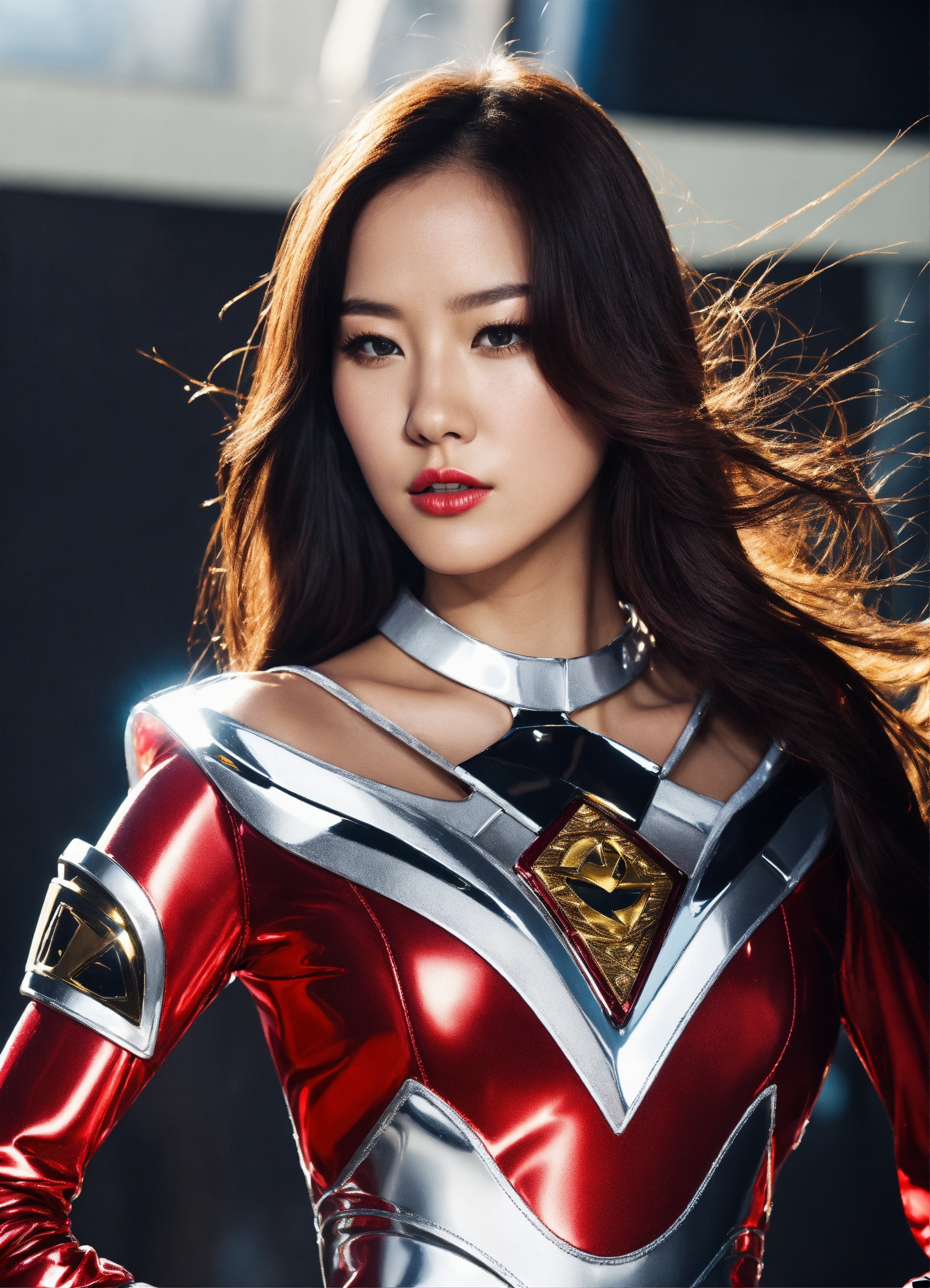Lexica - Miss A Fei power rangers chrome attire
