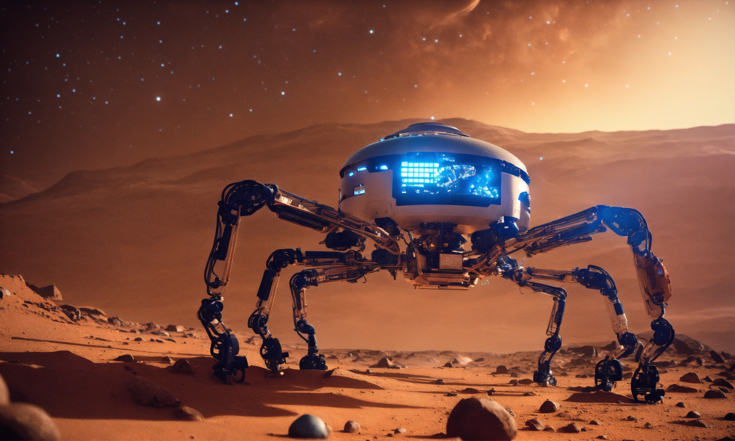 Lexica - Photo of artificial intelligence holding planet mars in their ...