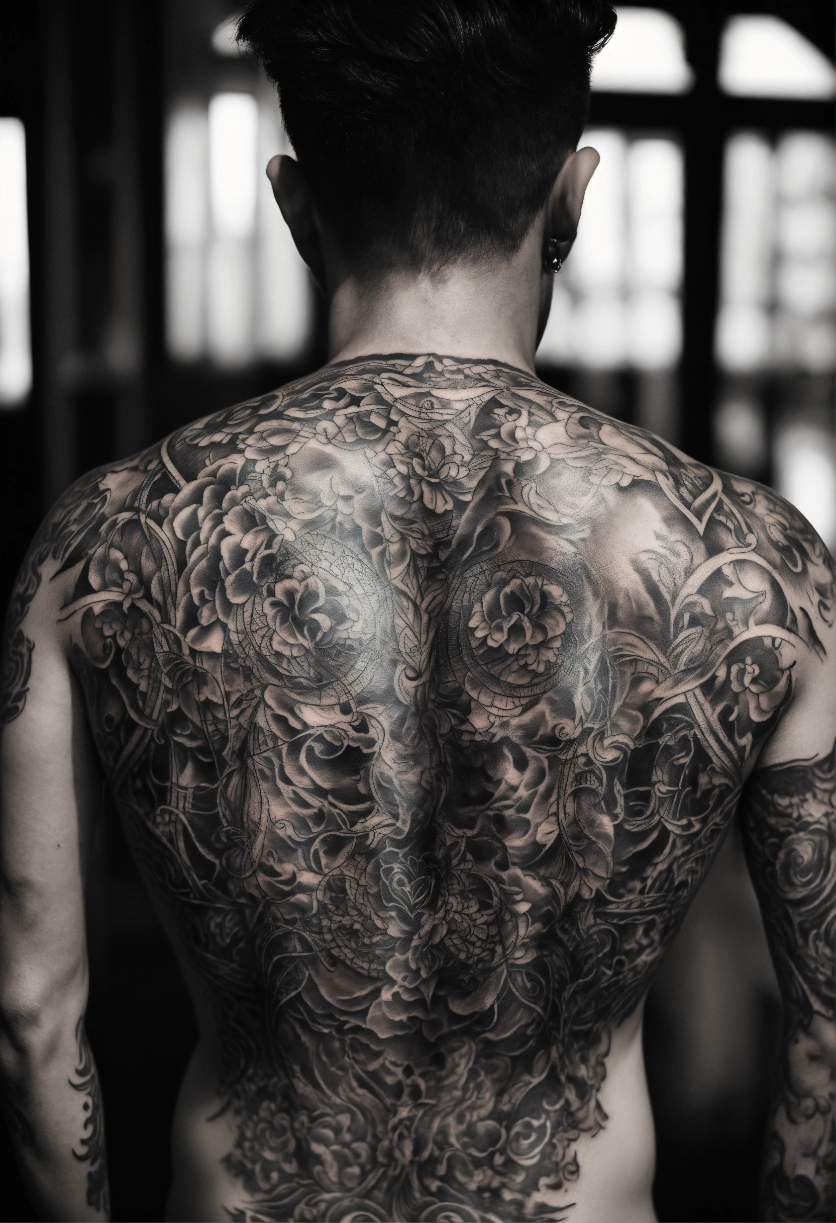 Lexica - Men back tattoo all over the back, of a vampire with beautiful ...
