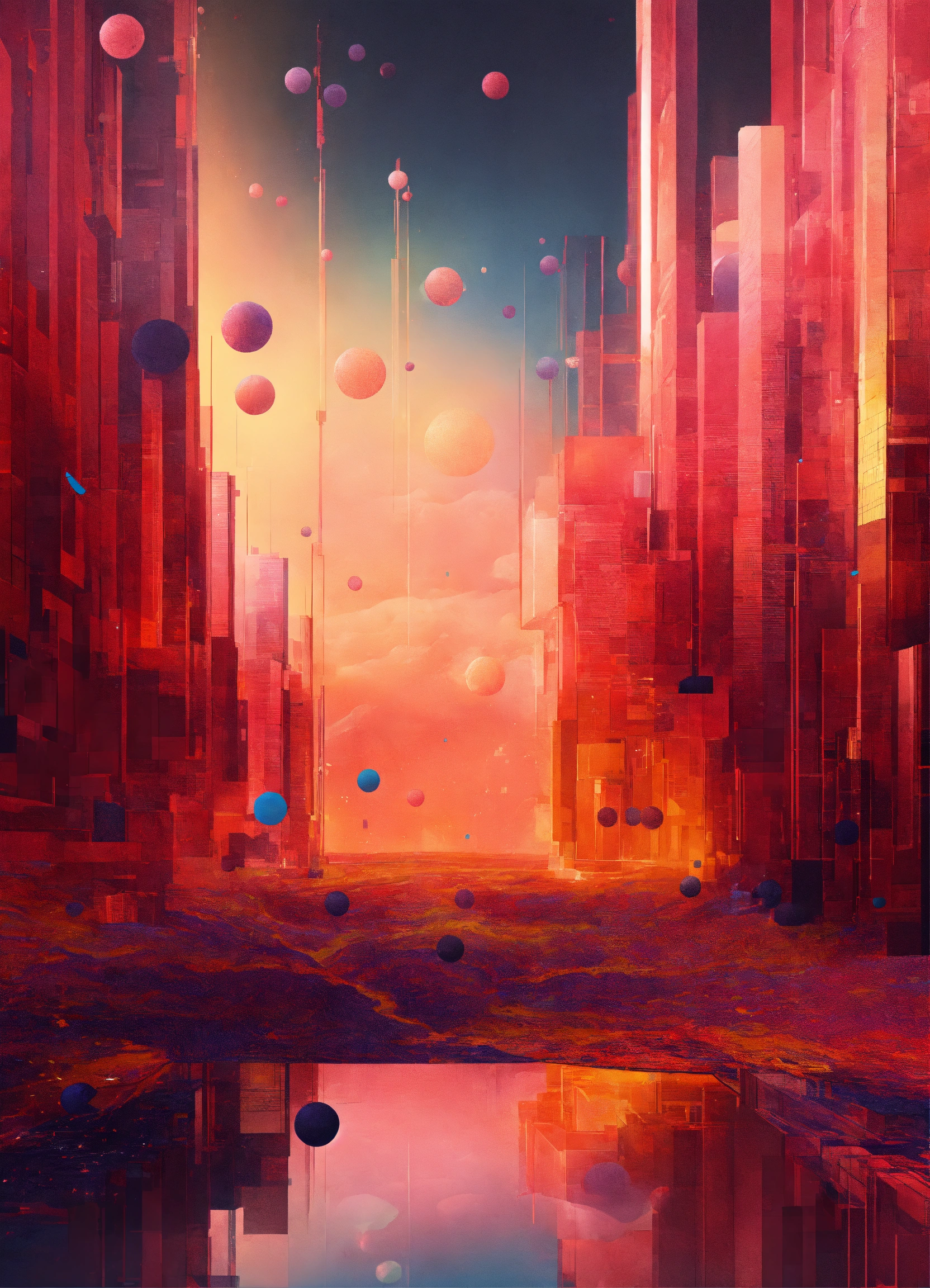 Lexica - A dynamic, abstract digital landscape, representing the ...