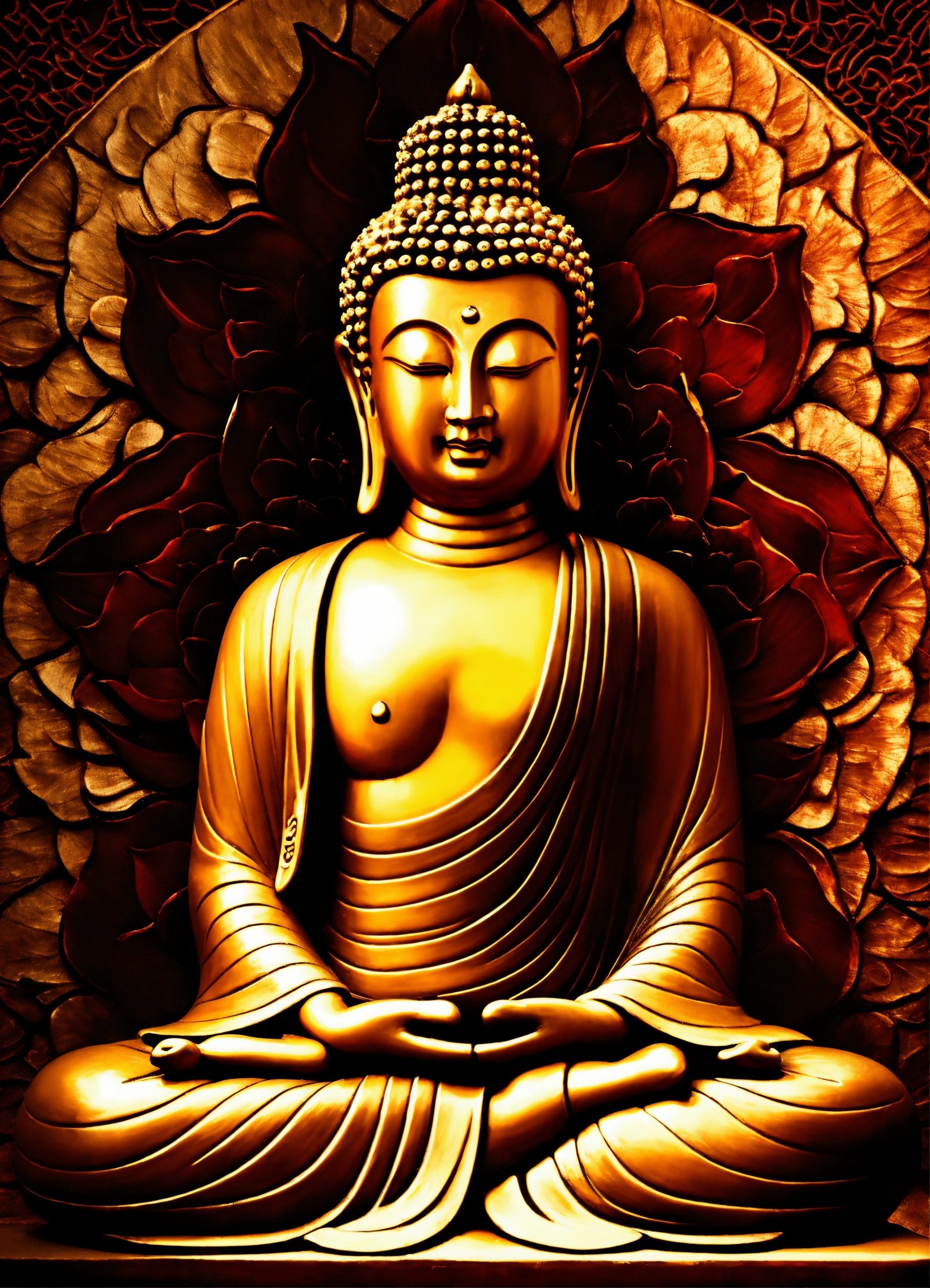 Lexica - Buddha in a deep meditation, close-up face image calm and ...