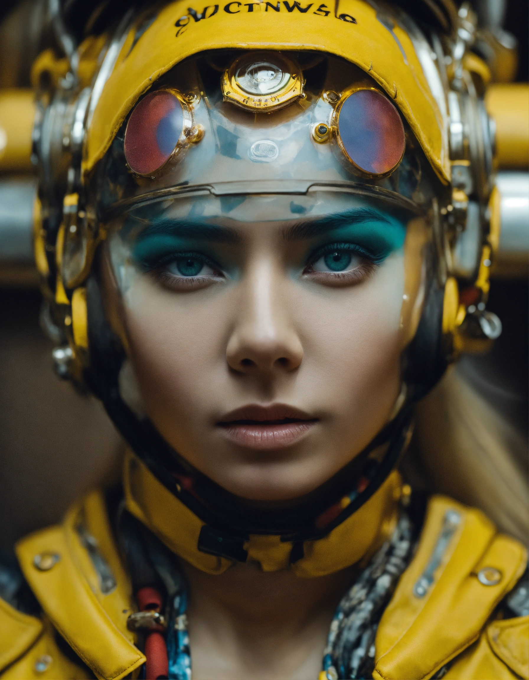 Lexica Tilting head sideways and eyes open close.