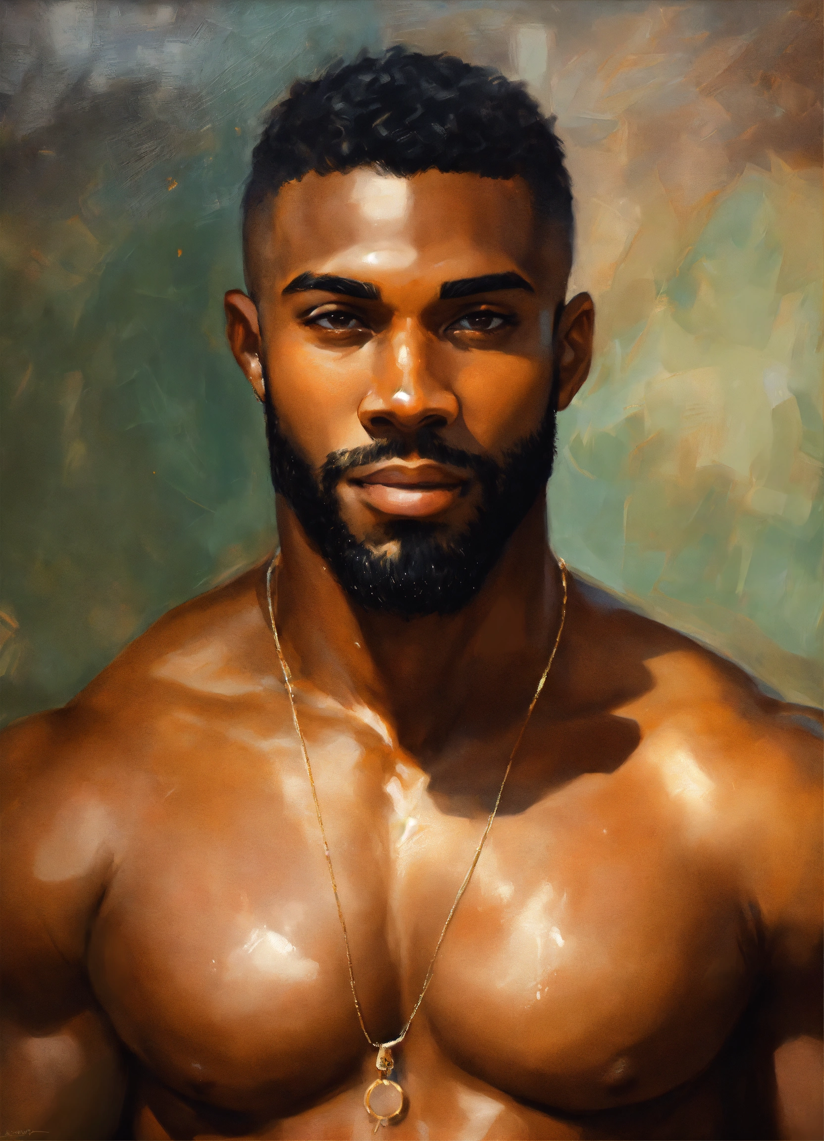 Lexica Handsome 26 Year Old Black Man Flawless Brown Skin Big Pecs Six Pack Abs Big 3499