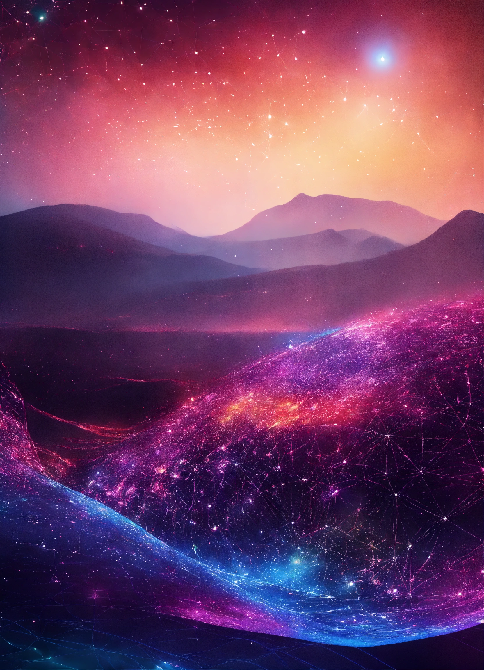 Lexica - Background A dynamic, abstract digital landscape, representing ...