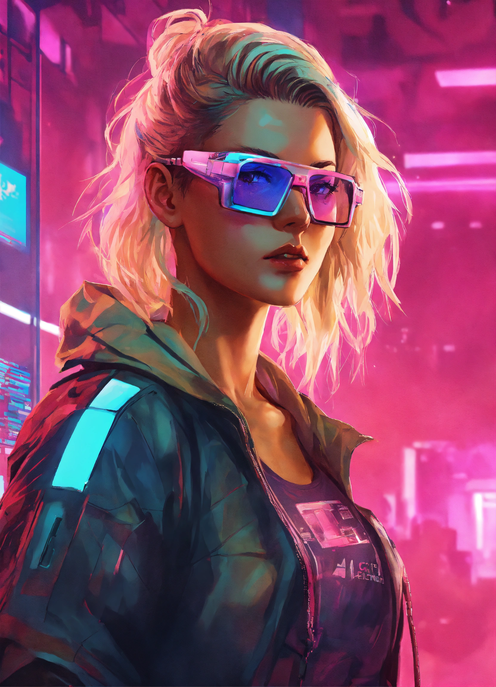 Lexica - Cyberpunk female looks like Elishia Cuthbert, high tech with ...