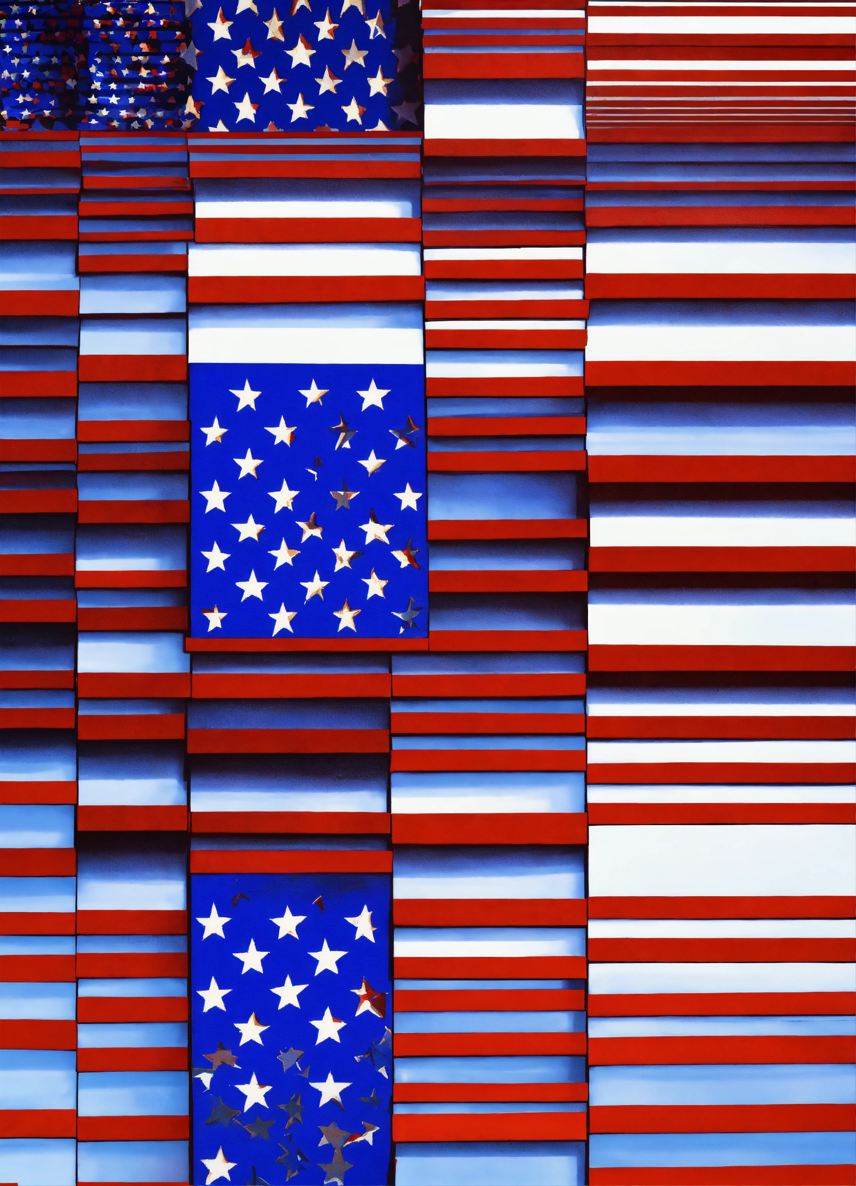 Lexica - Optical illusion, mindbending, united states flag