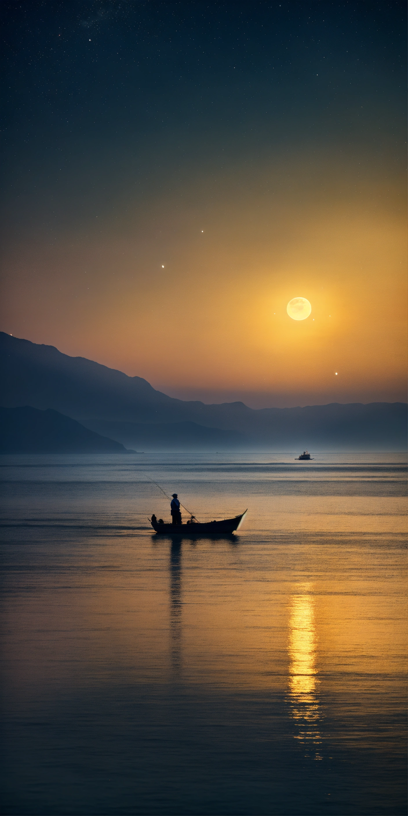Lexica - An evening in the midst of the boundless, vast, and calm sea ...