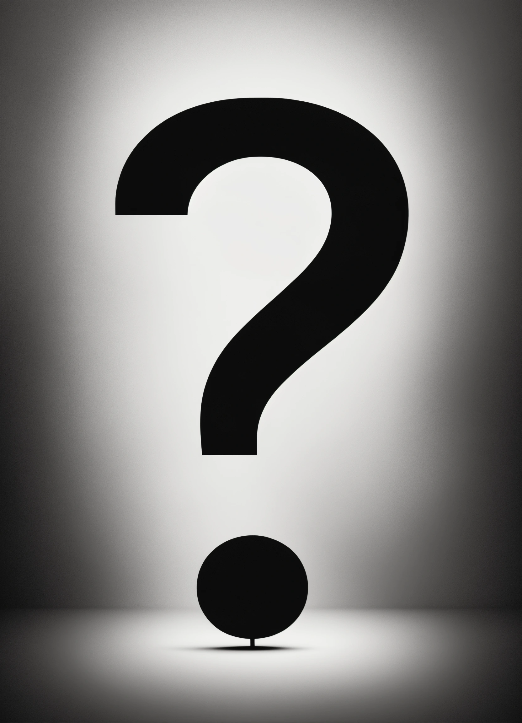 Lexica - A black and white illustration mysterious question mark