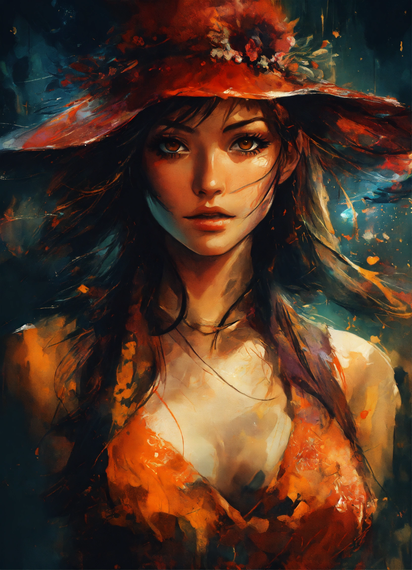 Lexica - A ultra realistic poster of Nami from one piece in the red ...