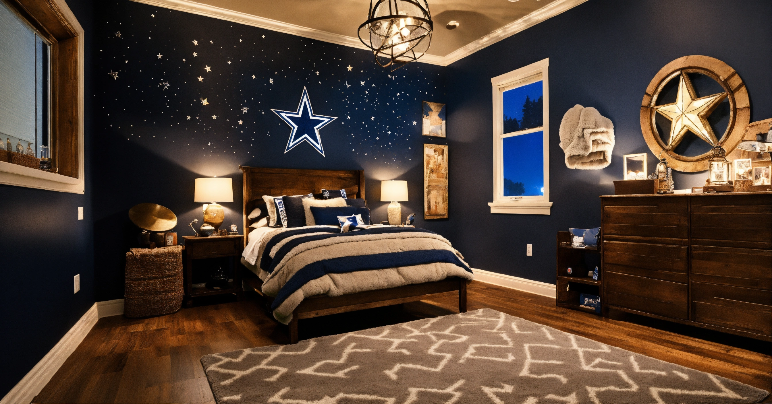 Lexica - Cute cowboy nfl bedroom, dallas cowboys, wood floors and dark ...