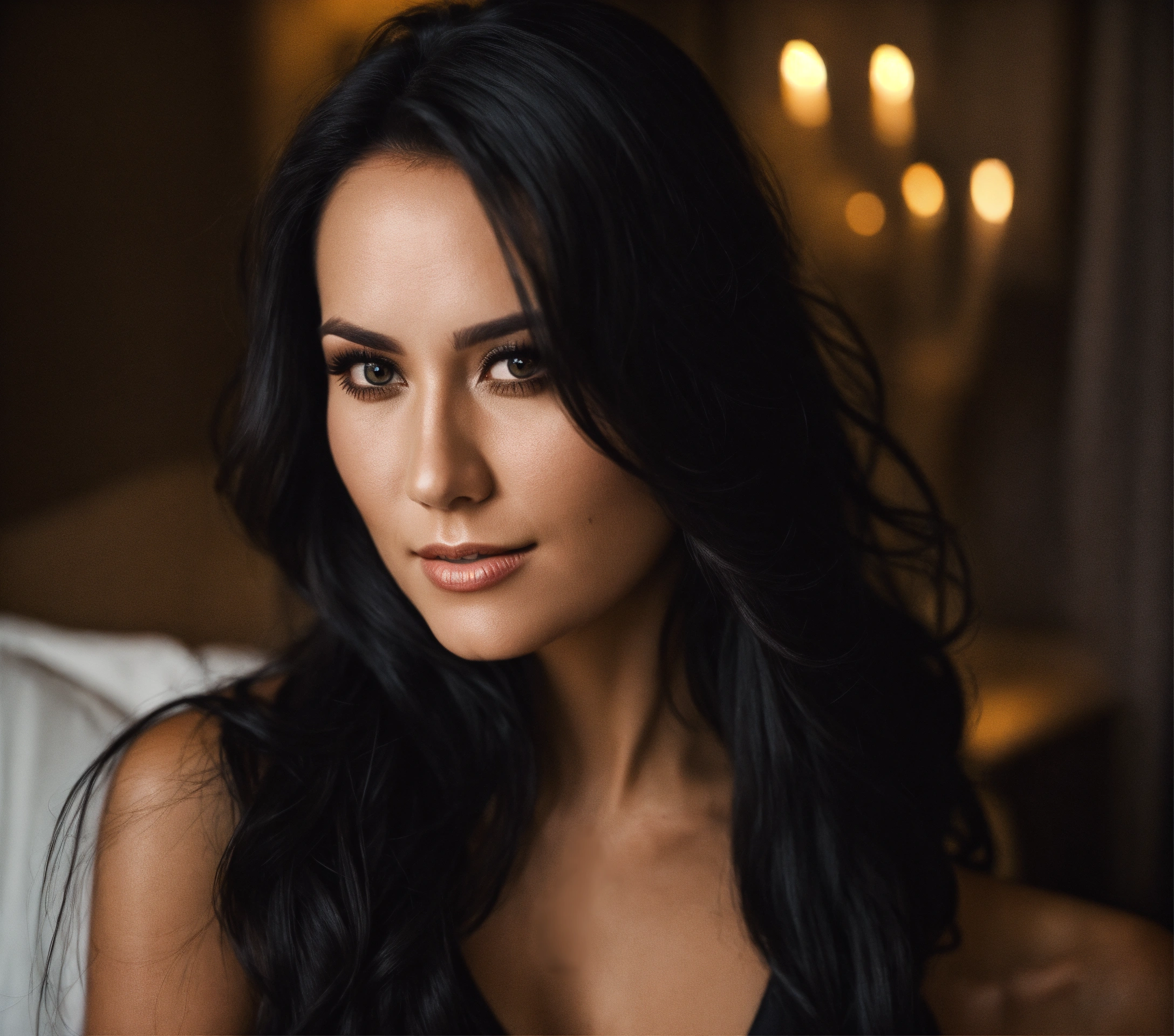 lexica-beautiful-35-year-old-woman-long-black-hair-dark-brown-eyes