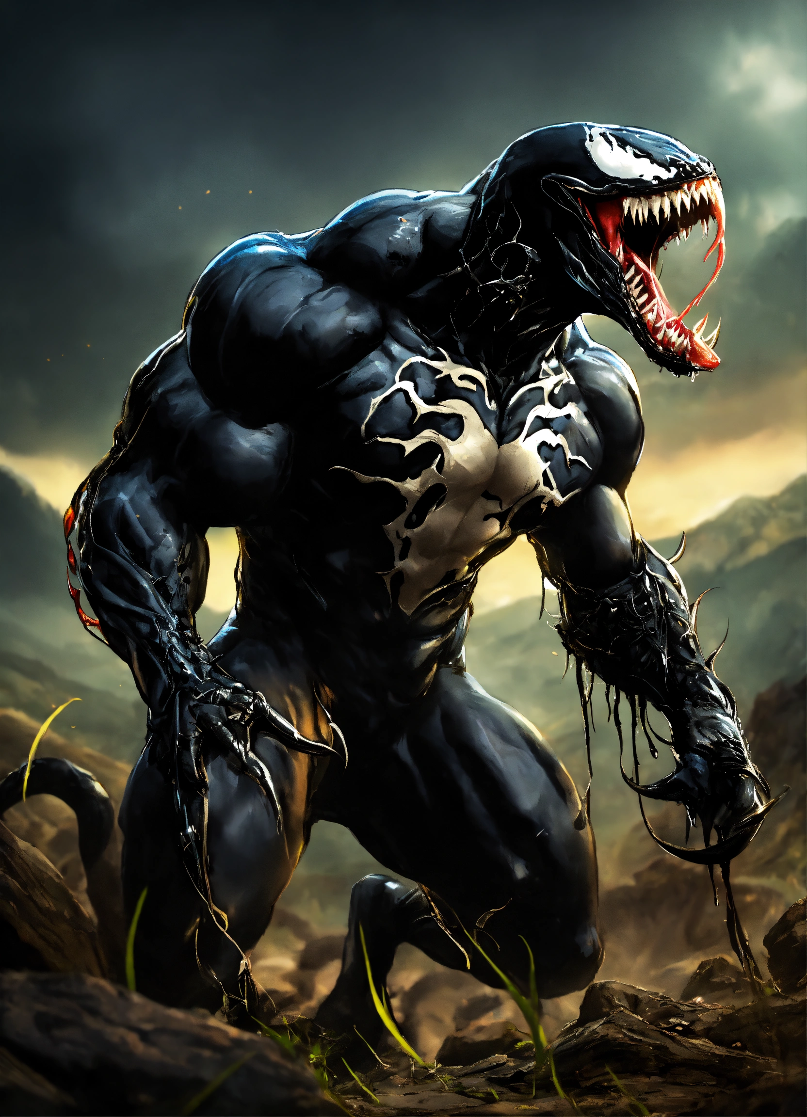 Lexica - Venom, color black, alas grandes, dientes afilados, muchas ...