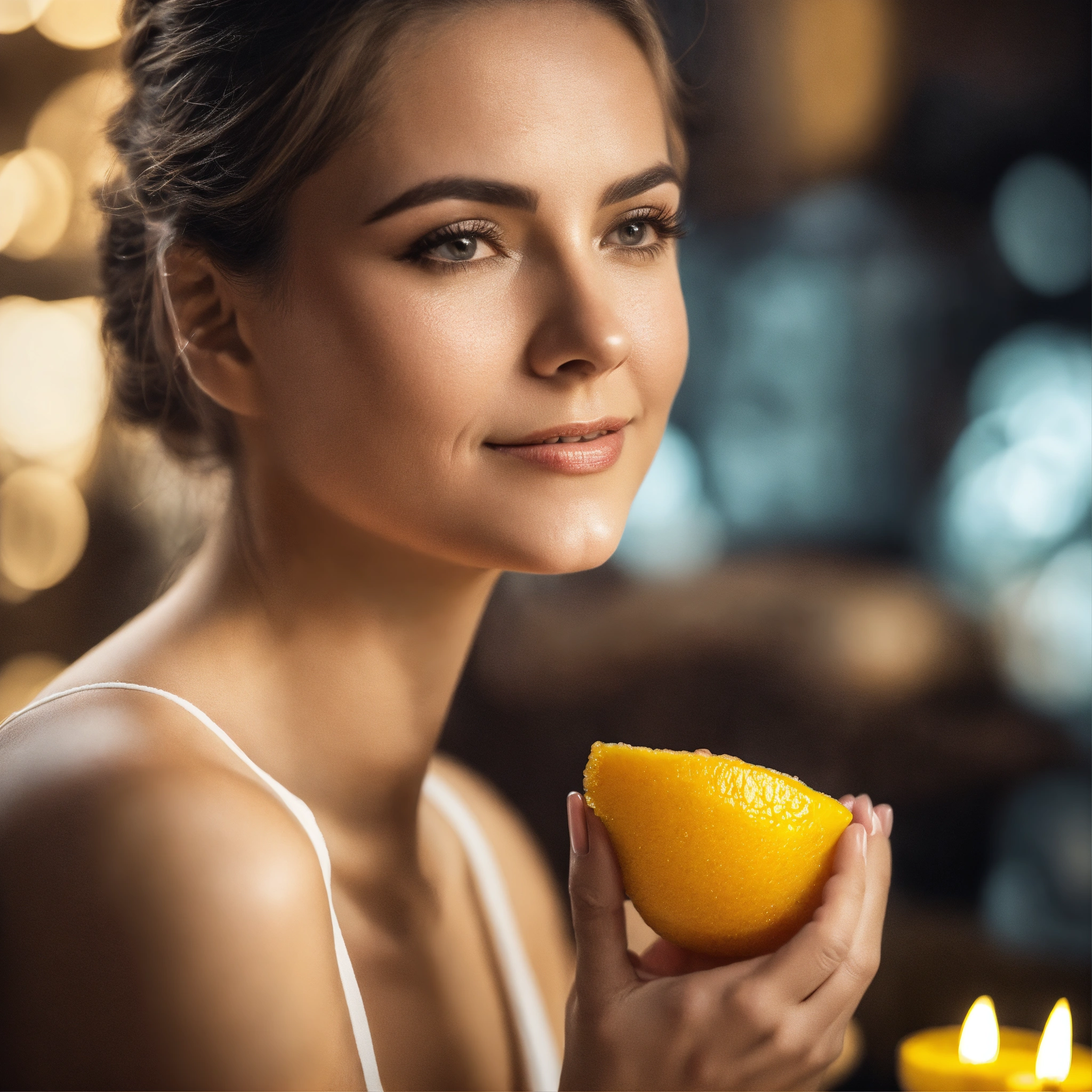 Lexica - Distinta signora che si spalma la crema sul viso con gesto ...