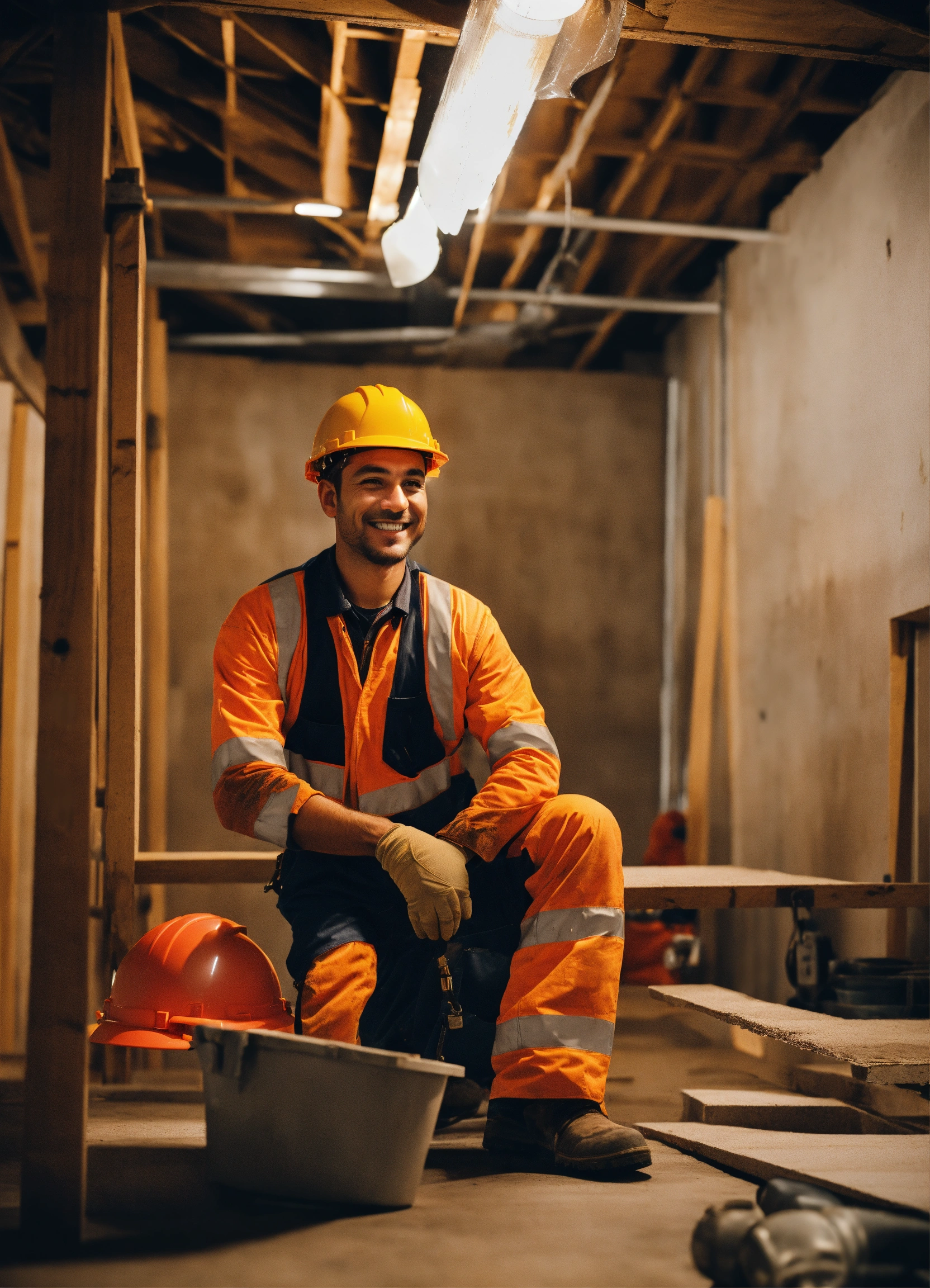 Lexica - Envision a well-organized construction site where a skilled ...