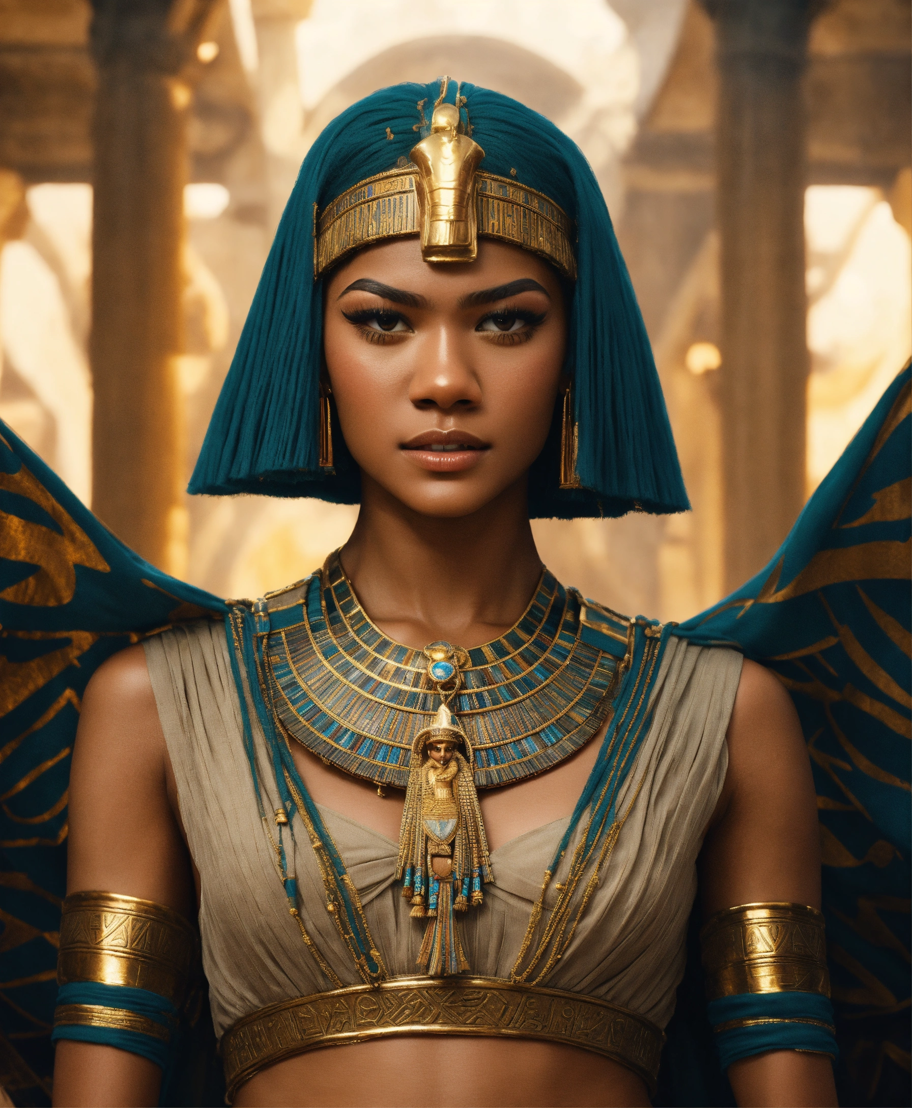 Lexica - An epic fantasy scene featuring Zendaya as a ancient Egyptian ...