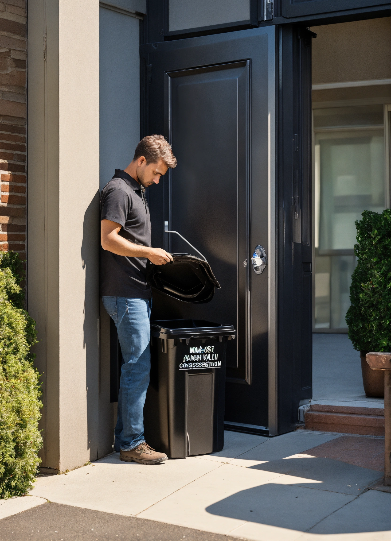 Lexica - Trash valet, man, professional, trash collection, service ...