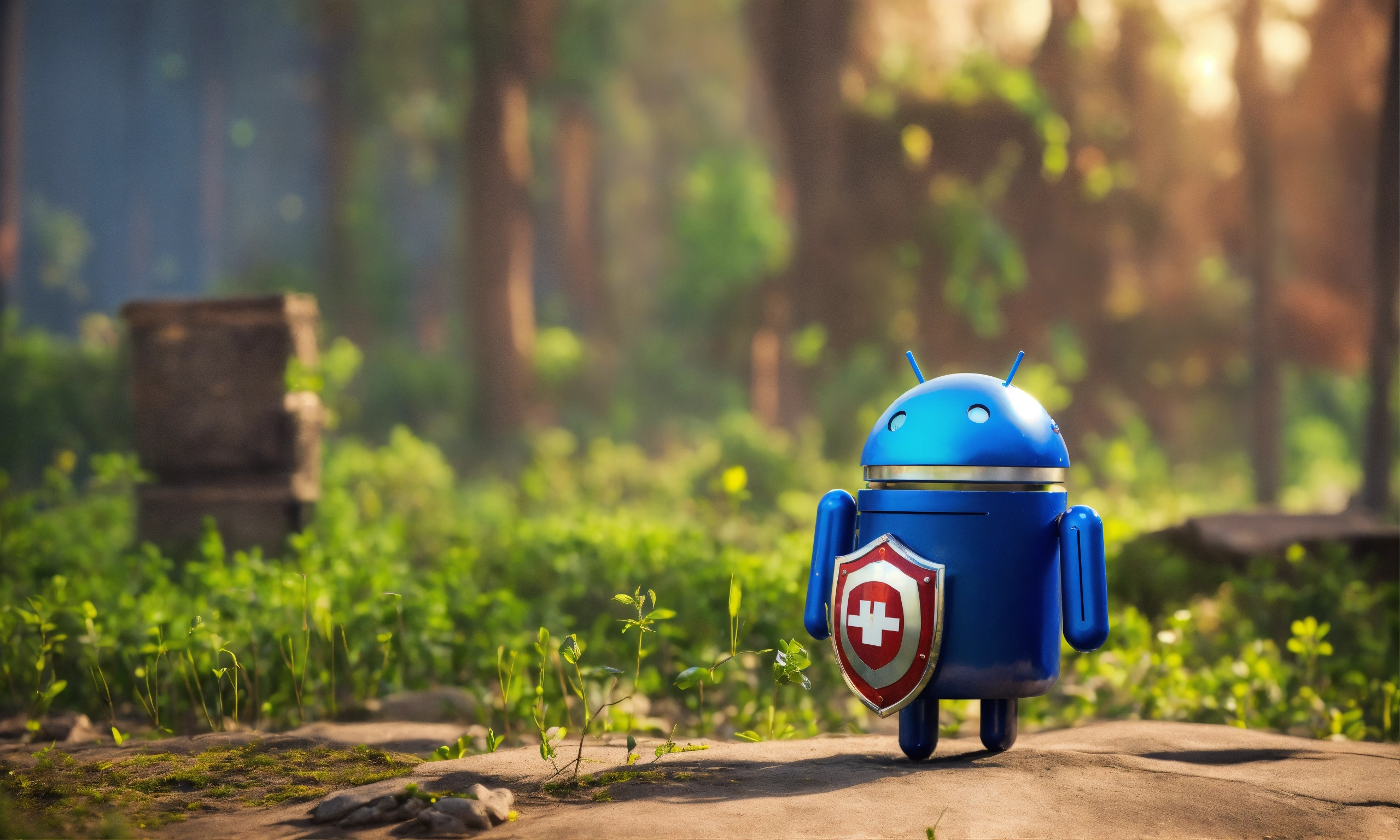Lexica - Adorable android with a large shield