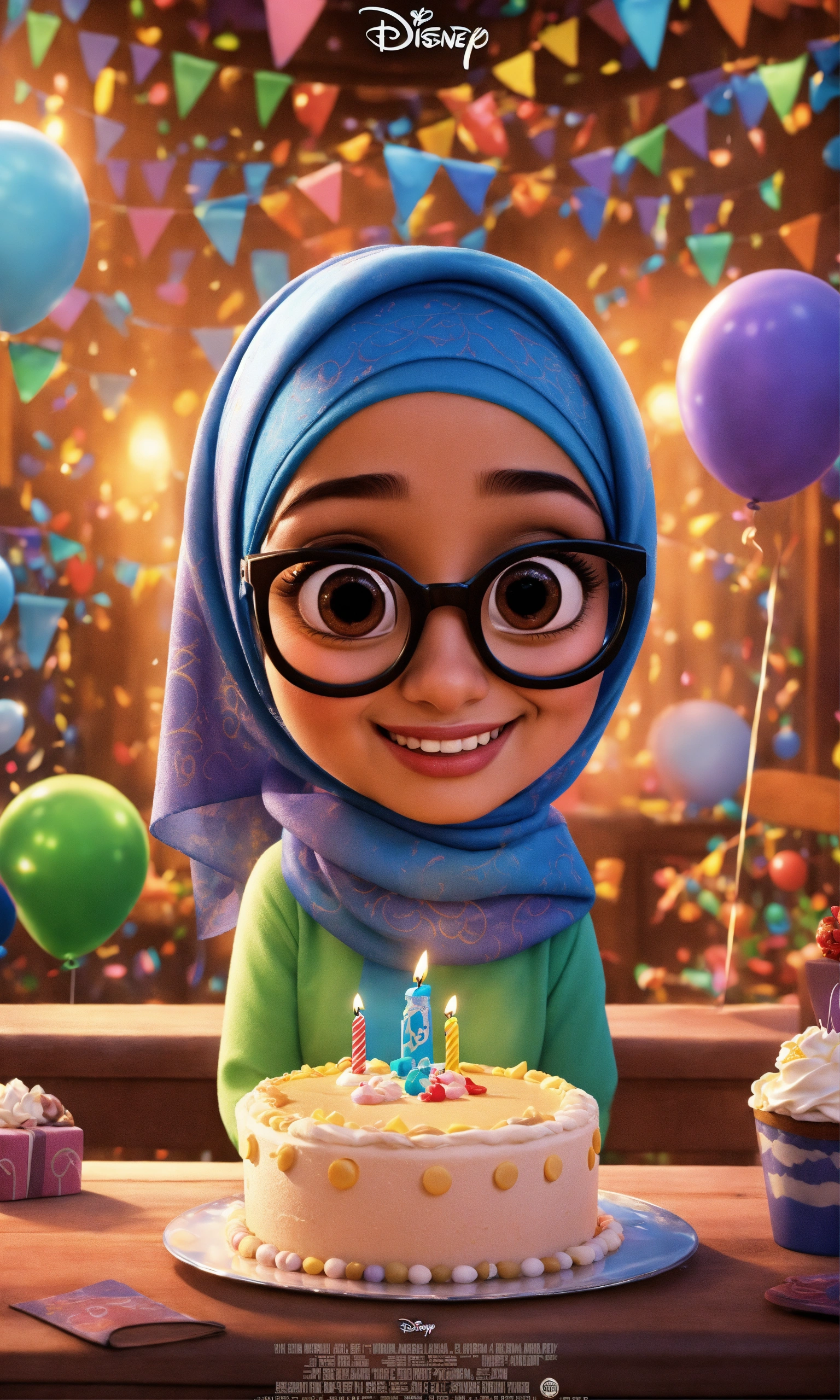 Lexica - Disney pixar film poster, movie tittle fara, happy young woman ...