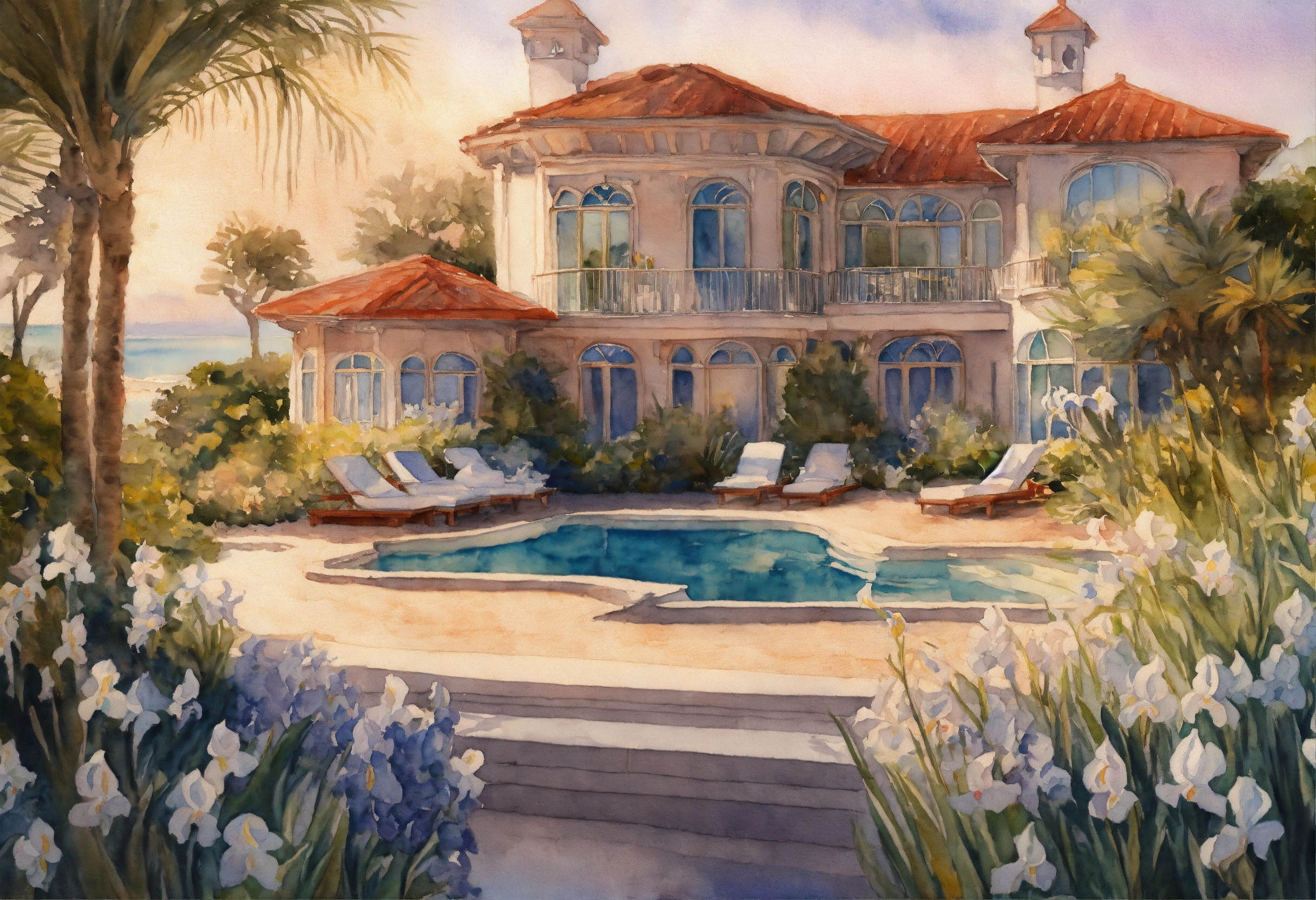 Lexica - Watercolour painting, pastel colours, warm light, intricate ...