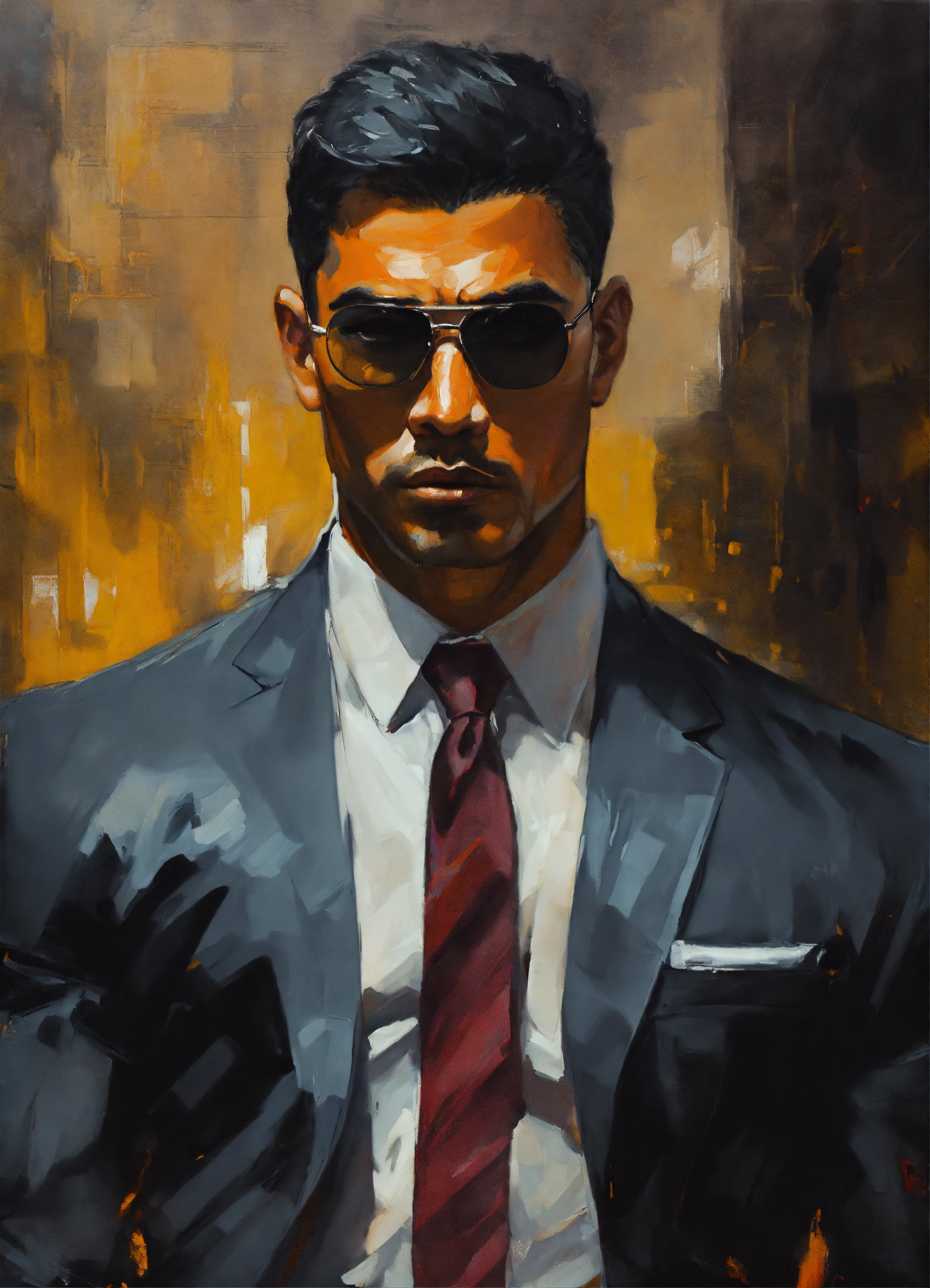 Lexica - Noir high Tech male southeast Asian Indian, bodyguard, smart ...