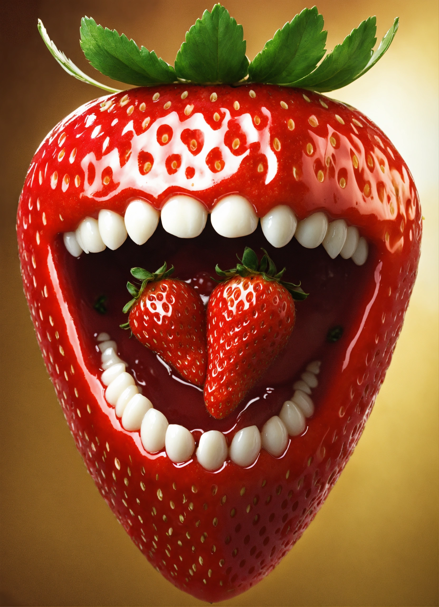 Lexica - Strawberry with teeth