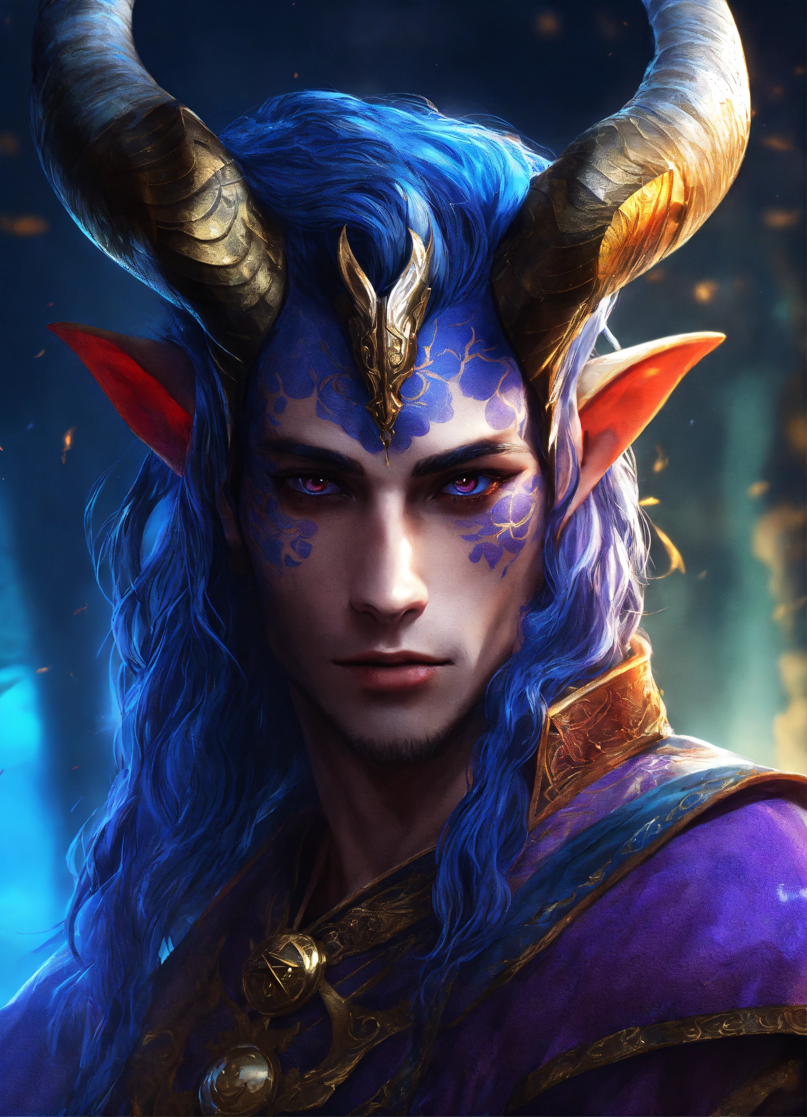 Lexica - A striking character with distinct demonic or mythical traits ...