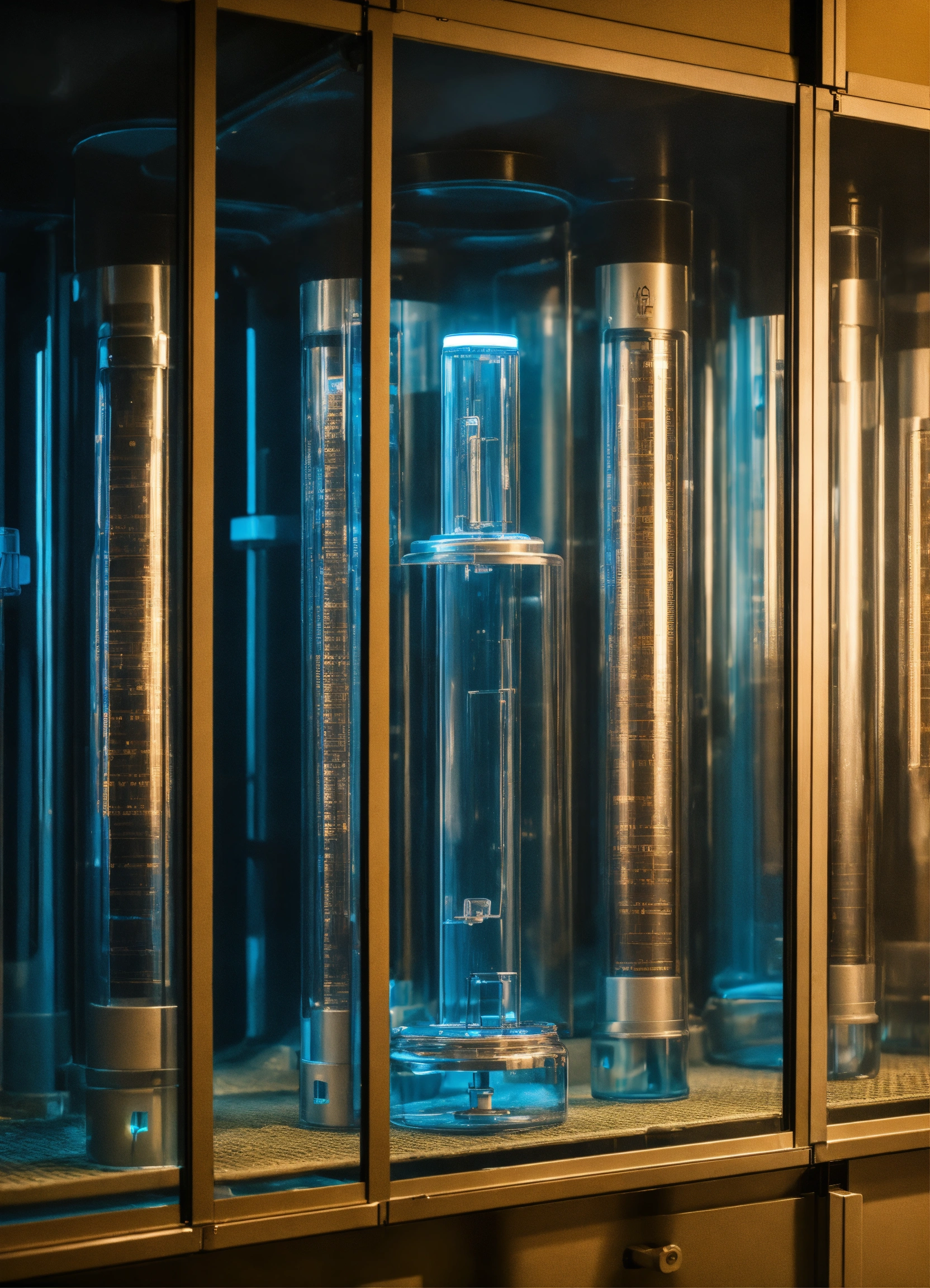 Lexica - Cryonics capsules, empty and full futuristic containers, glass ...