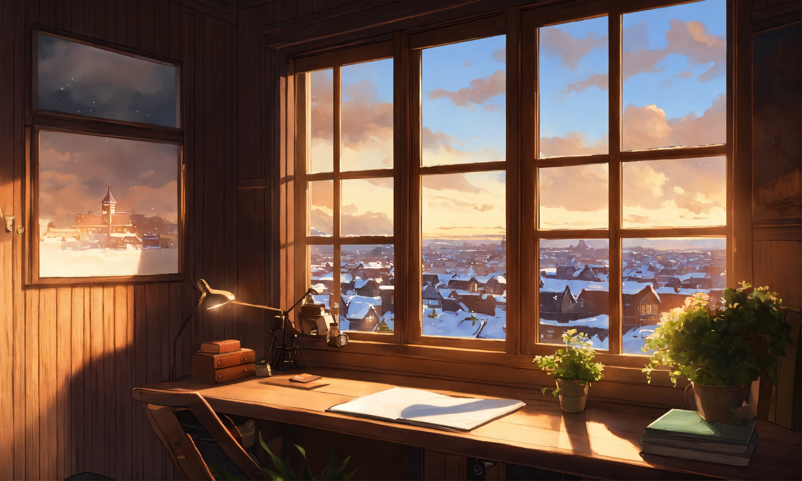 Lexica - Dark brown wooden study desk against white colored wooden ...