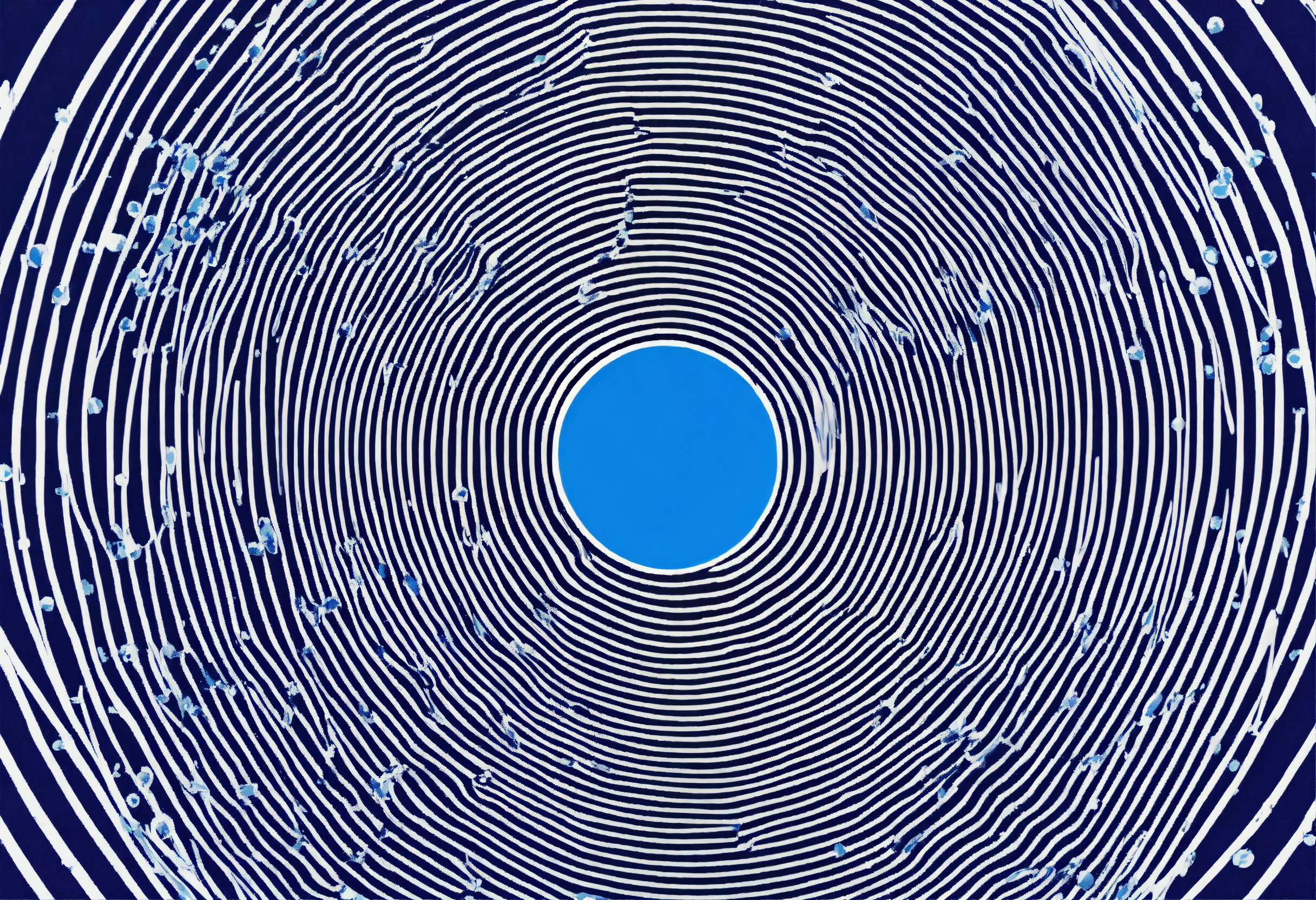Lexica - Blue sphere, ball, line art, on white background