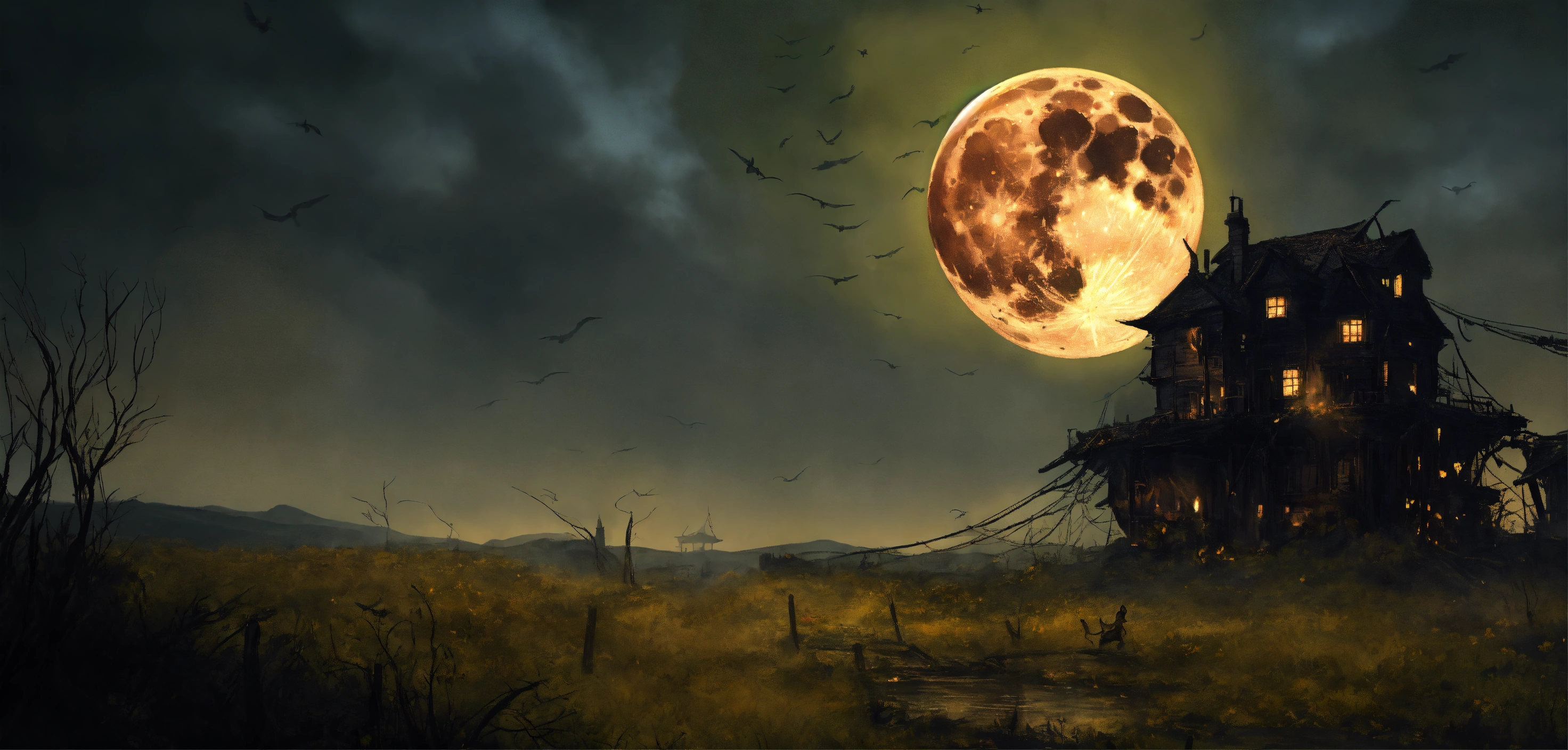 Lexica - Under a full moon, terrifying creatures of various sizes ...