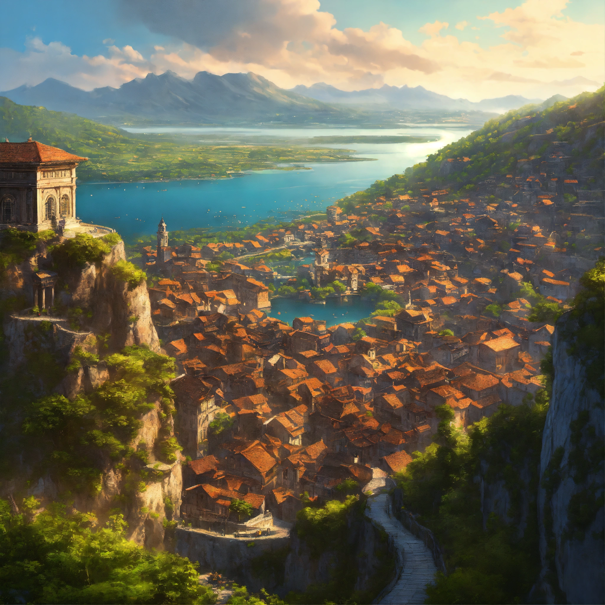 Lexica - City built like a crust atop the rolling, steep hills are ...