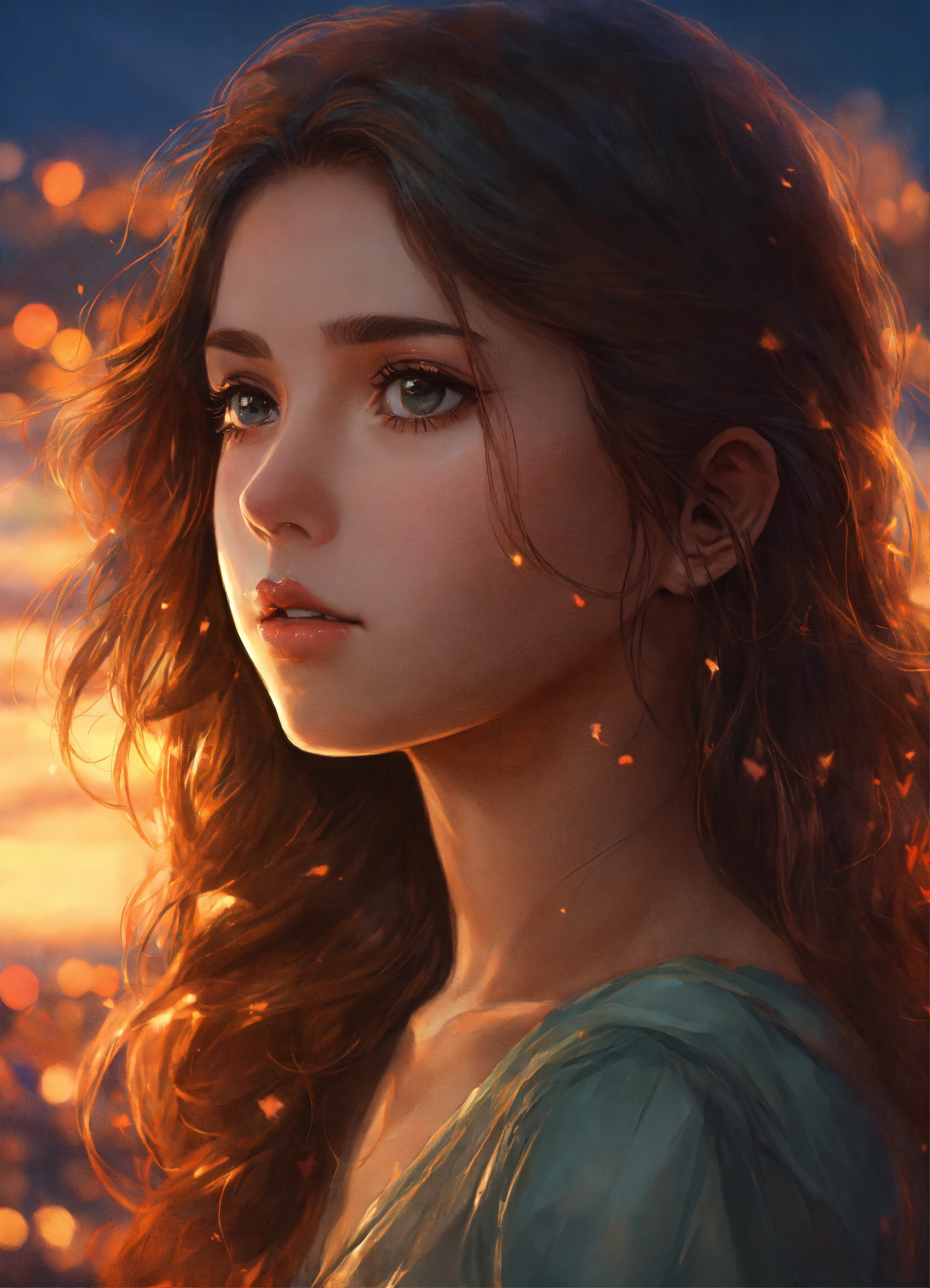 Lexica - A young girl in love. one sided love. longing