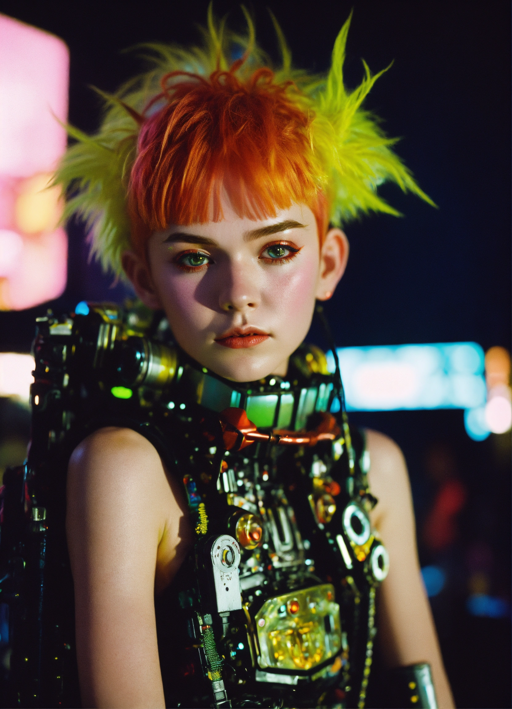 Lexica - Photorealistic 3D portrait Grimes Boy Alien Mech Angels in ...