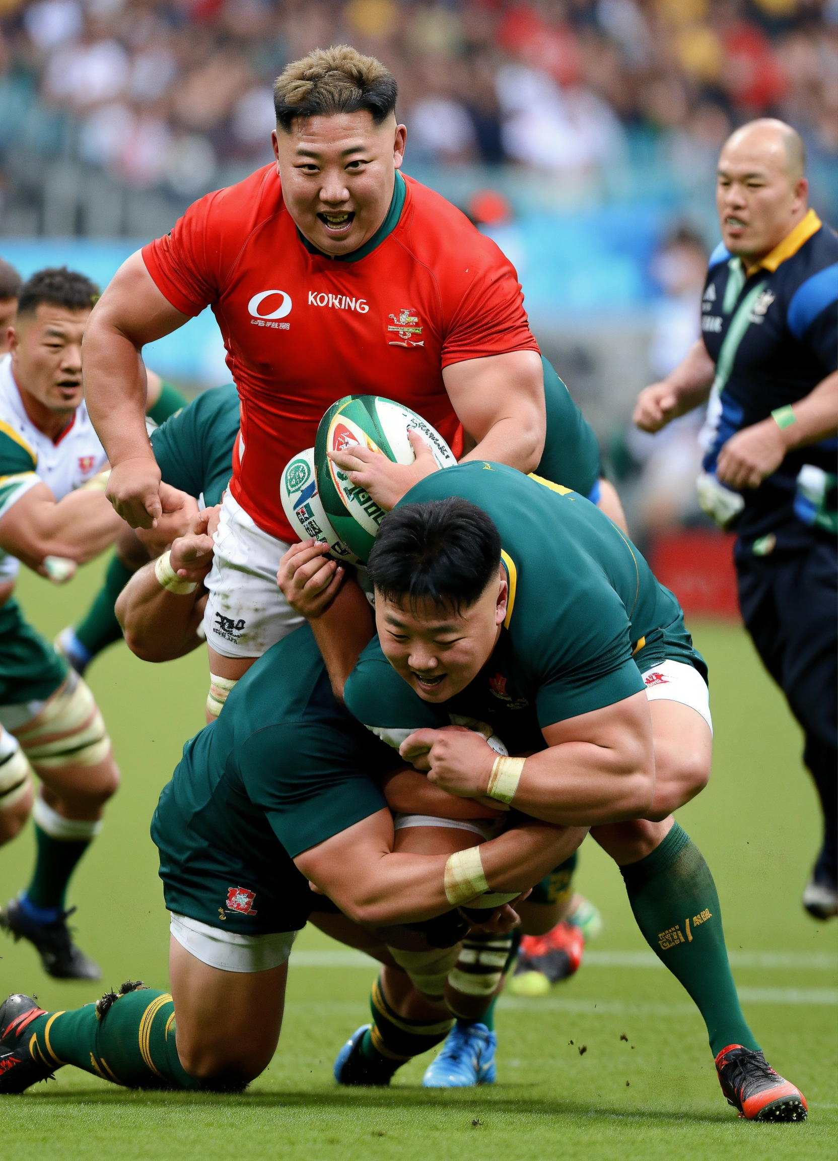 Lexica - Kim Jong-un getting tackled hard, in the Rugby World Cup by ...