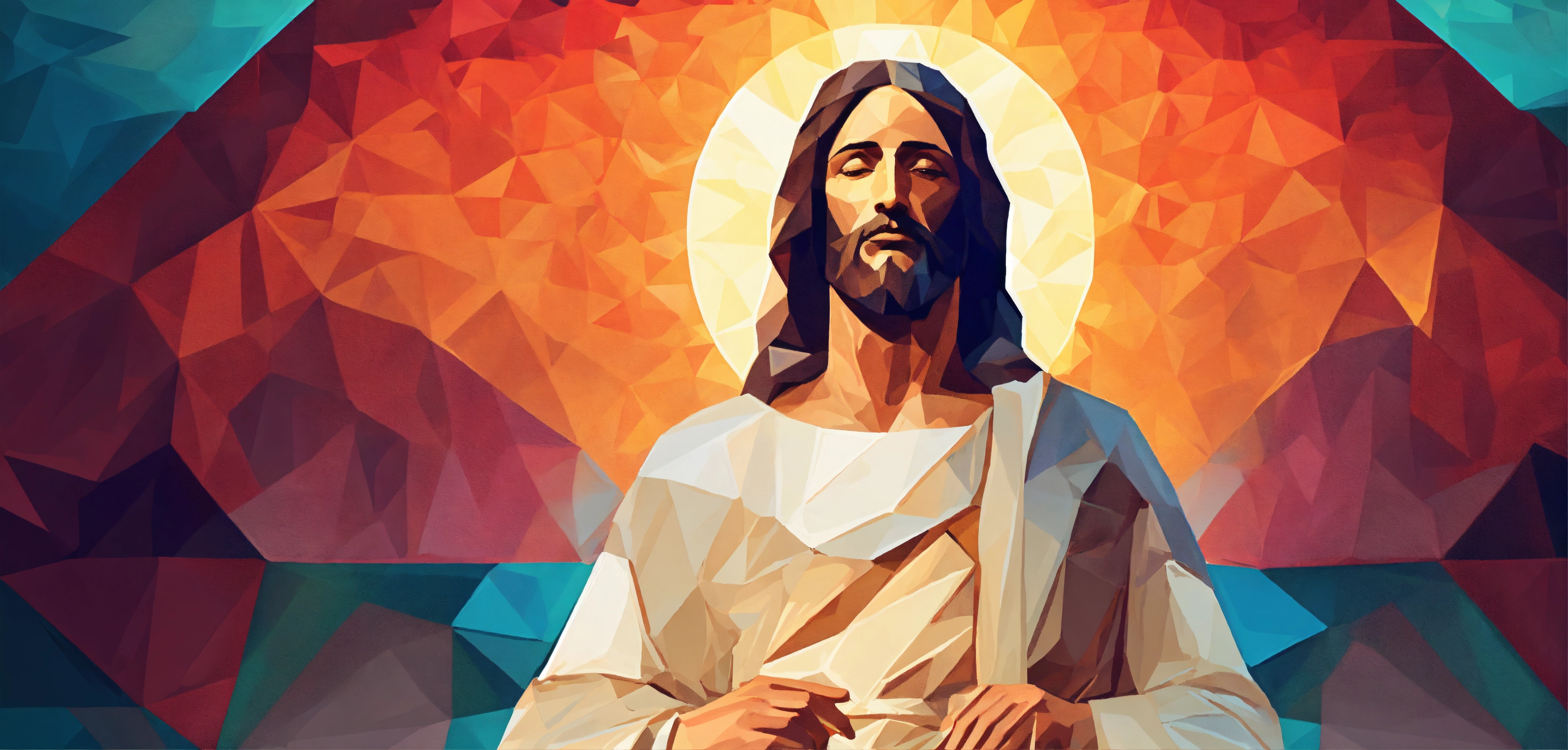 Lexica - Vector illustration in the style of modern polygonal art of a ...