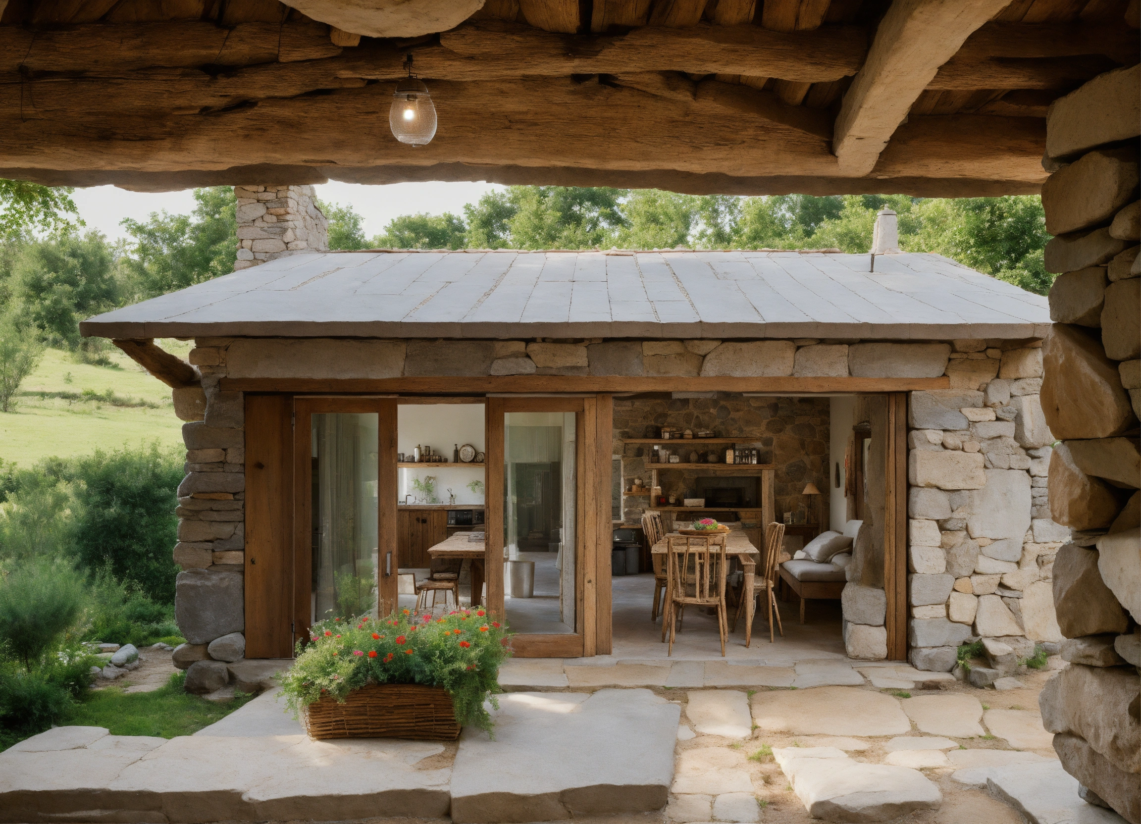 Lexica - A small rustic farmhouse on the ground floor with stone and ...