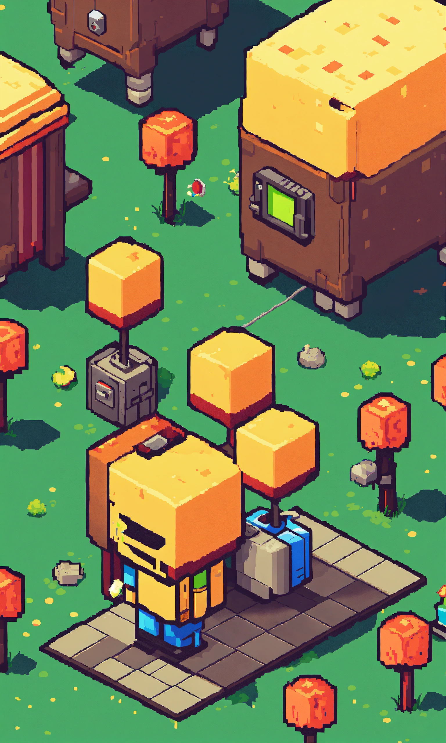 Lexica - Simple pixel art. Concept walking animation for a smiling ...