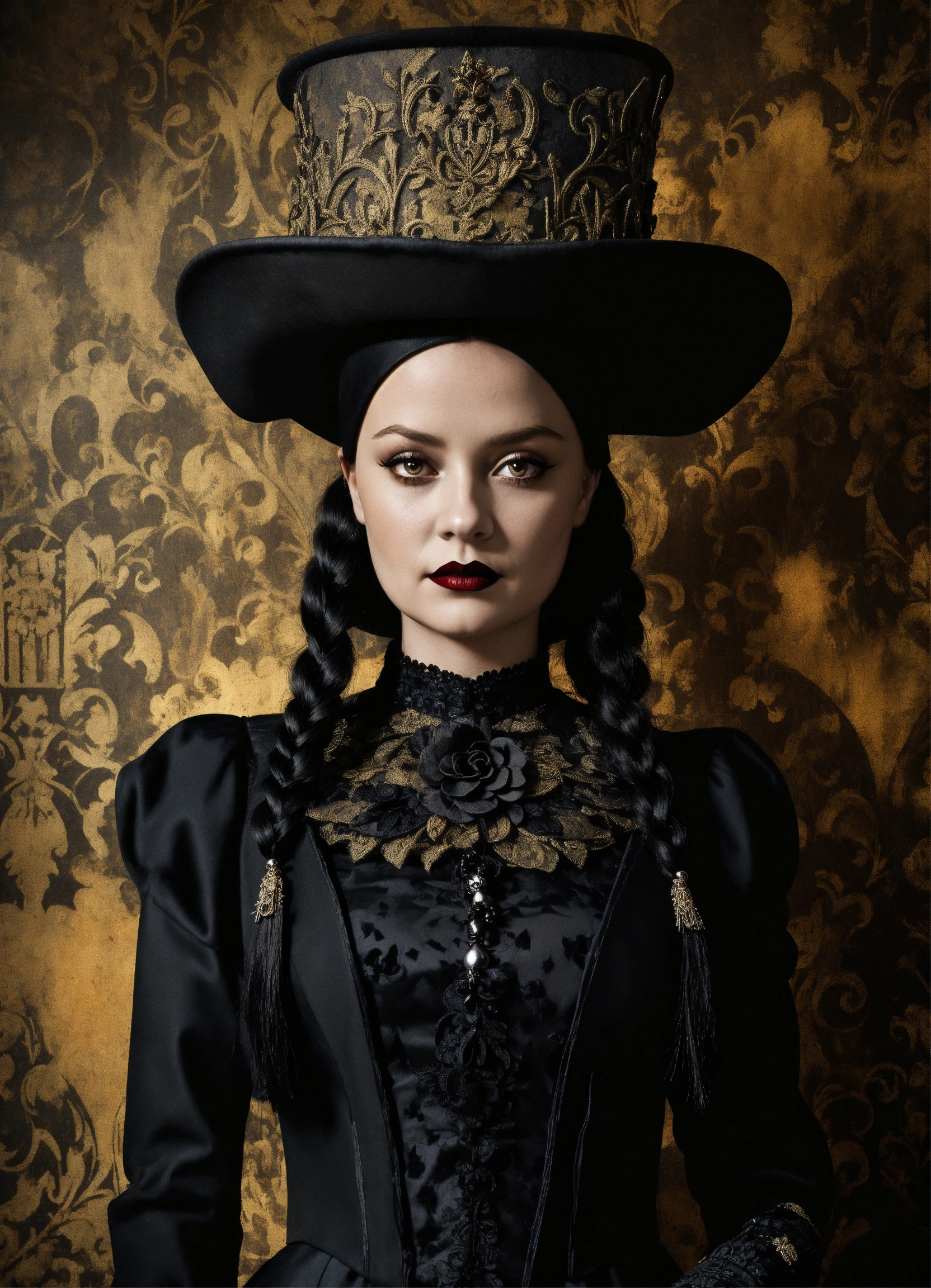 Lexica - Elaborate Gothic Wednesday Addams queen of spades, 40 years ...