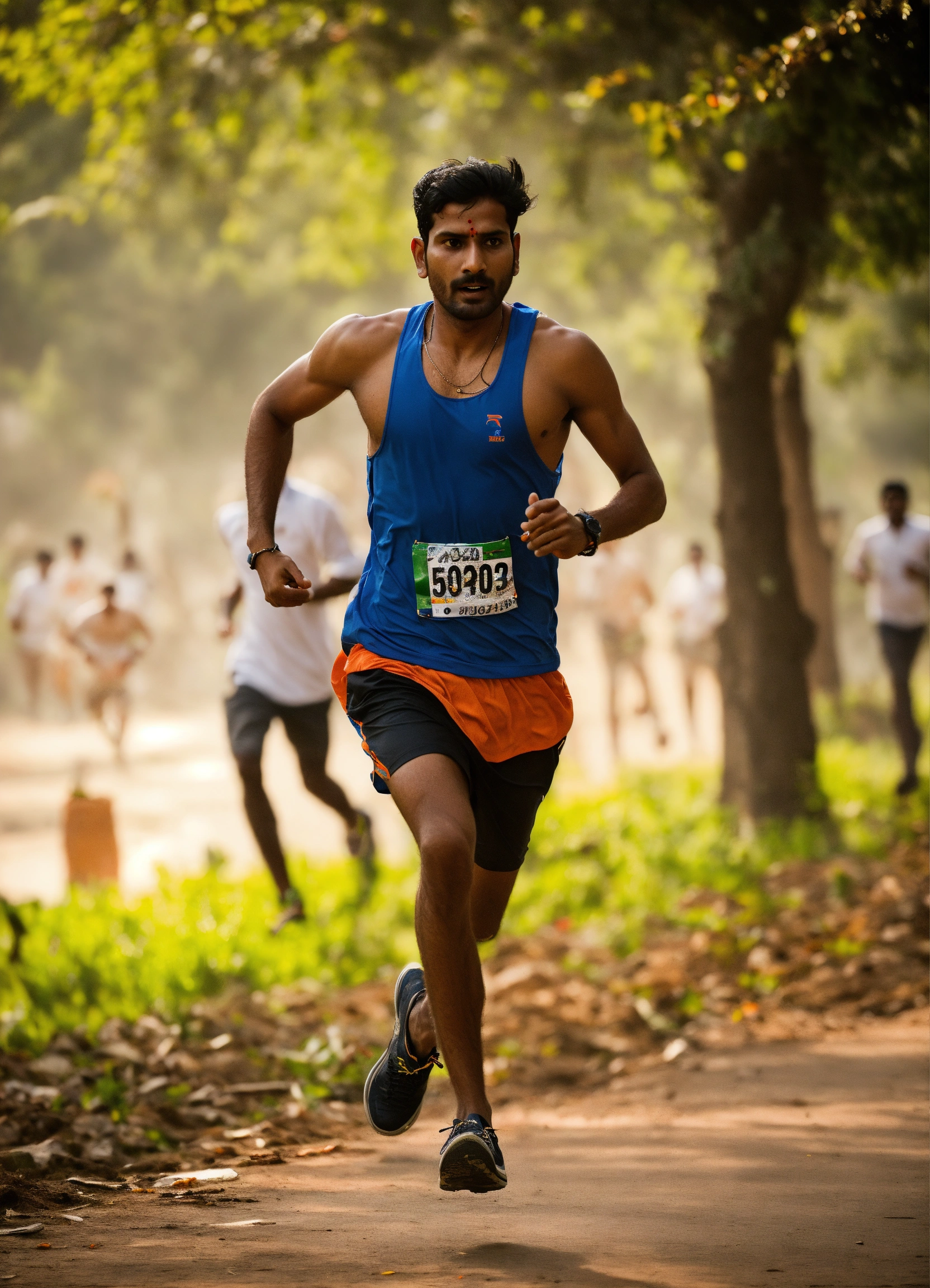 Lexica - Male from india photography running