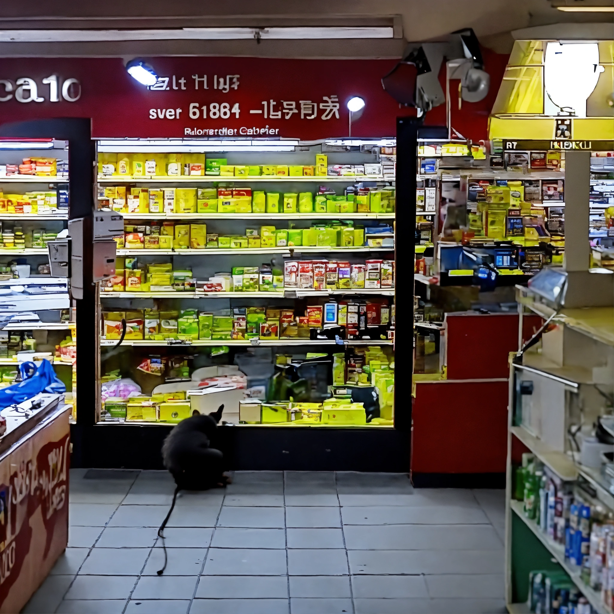 Lexica - Human like rat robbing store cctv recording