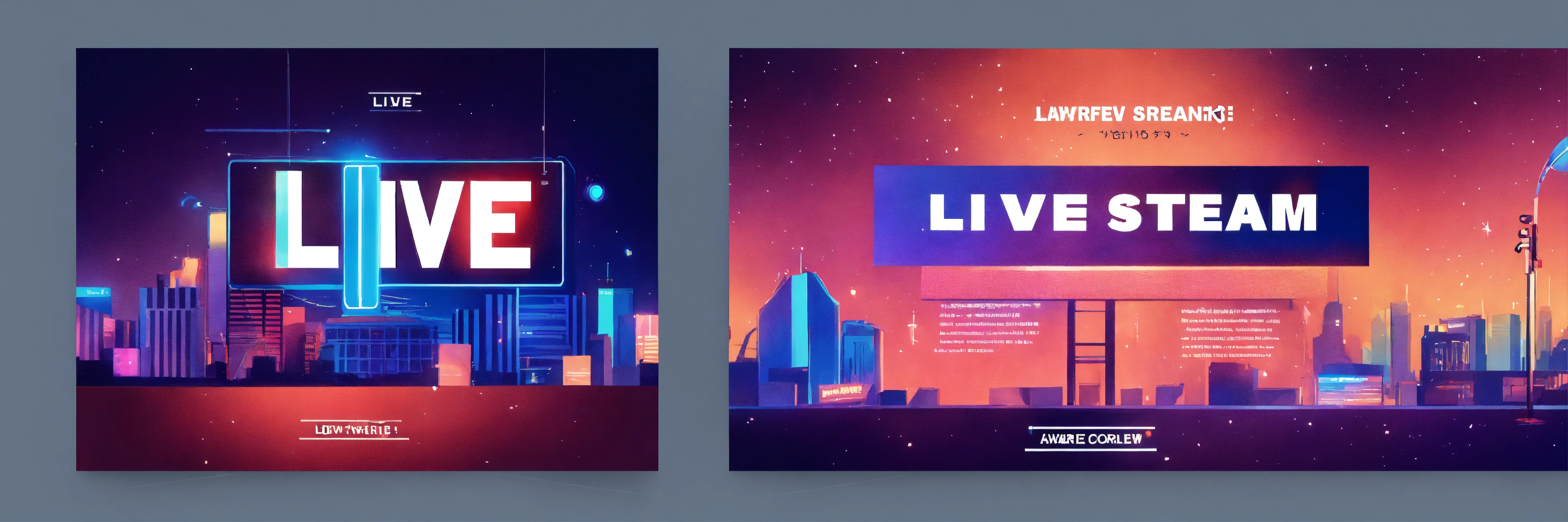 Lexica - Live stream news banners desing