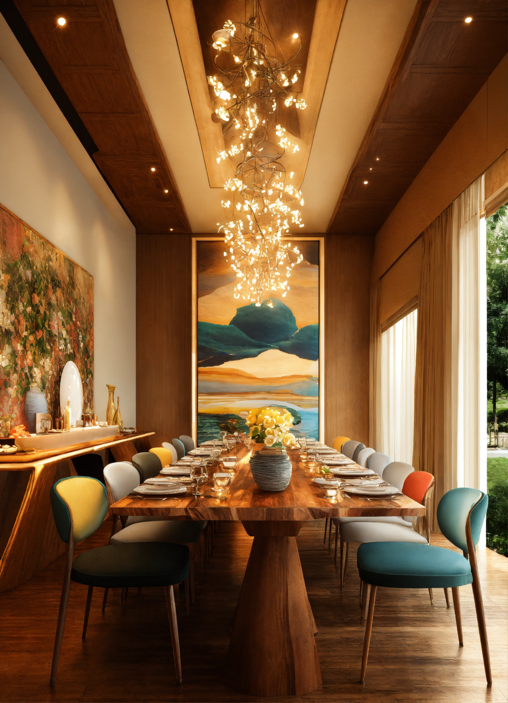 Lexica - Long design tAble for dining 3d art