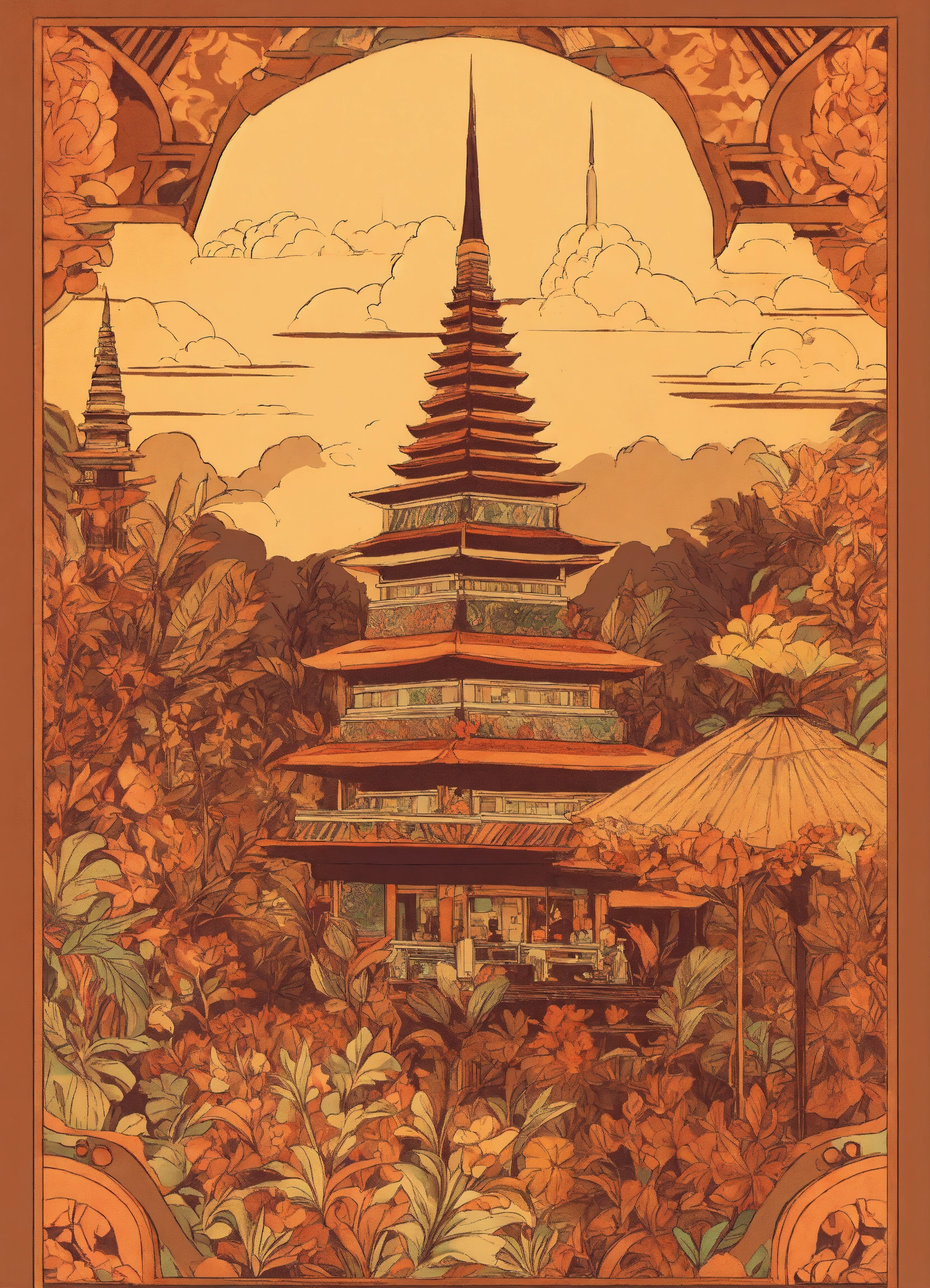 Lexica - Surreal pattern of Indonesian art folk, sundanese industrial ...